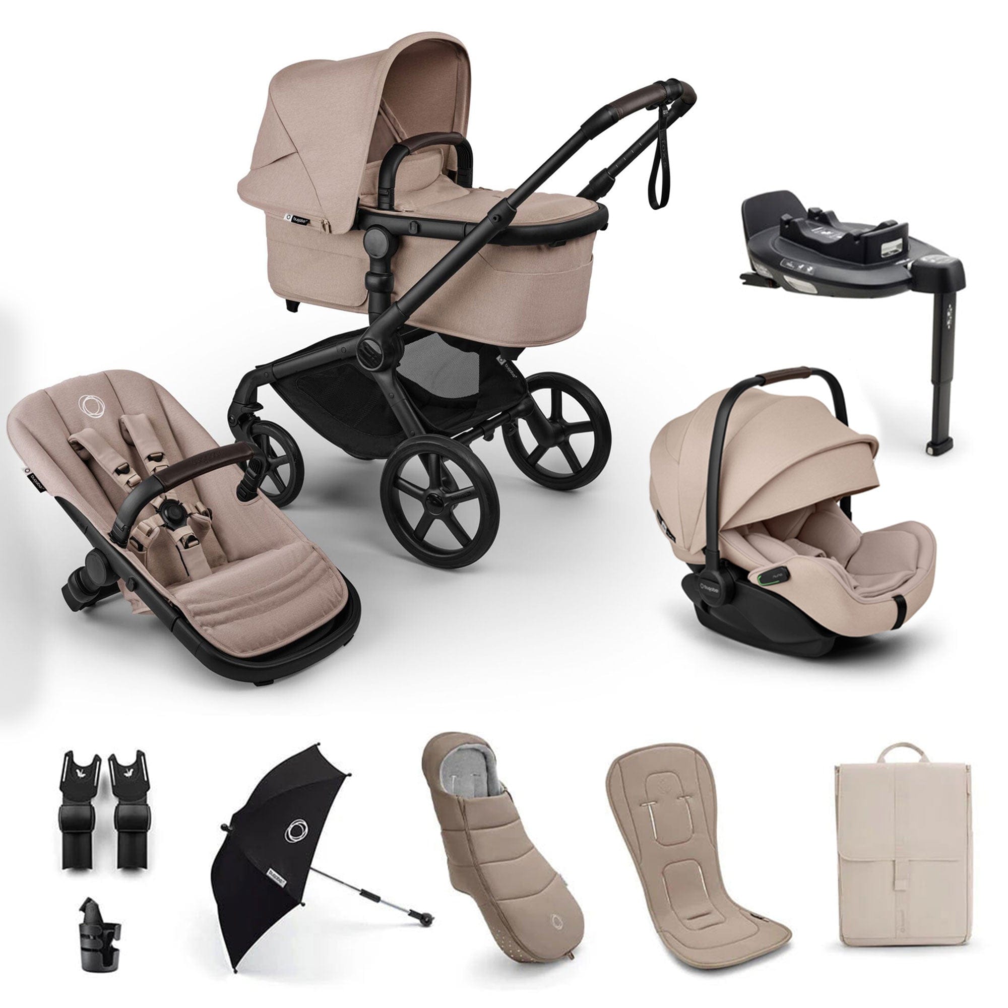 Bugaboo Fox 5 Renew Ultimate Newborn Bundle in Desert Taupe Travel Systems 18784-ULT-NEW-TAU 8717447269588