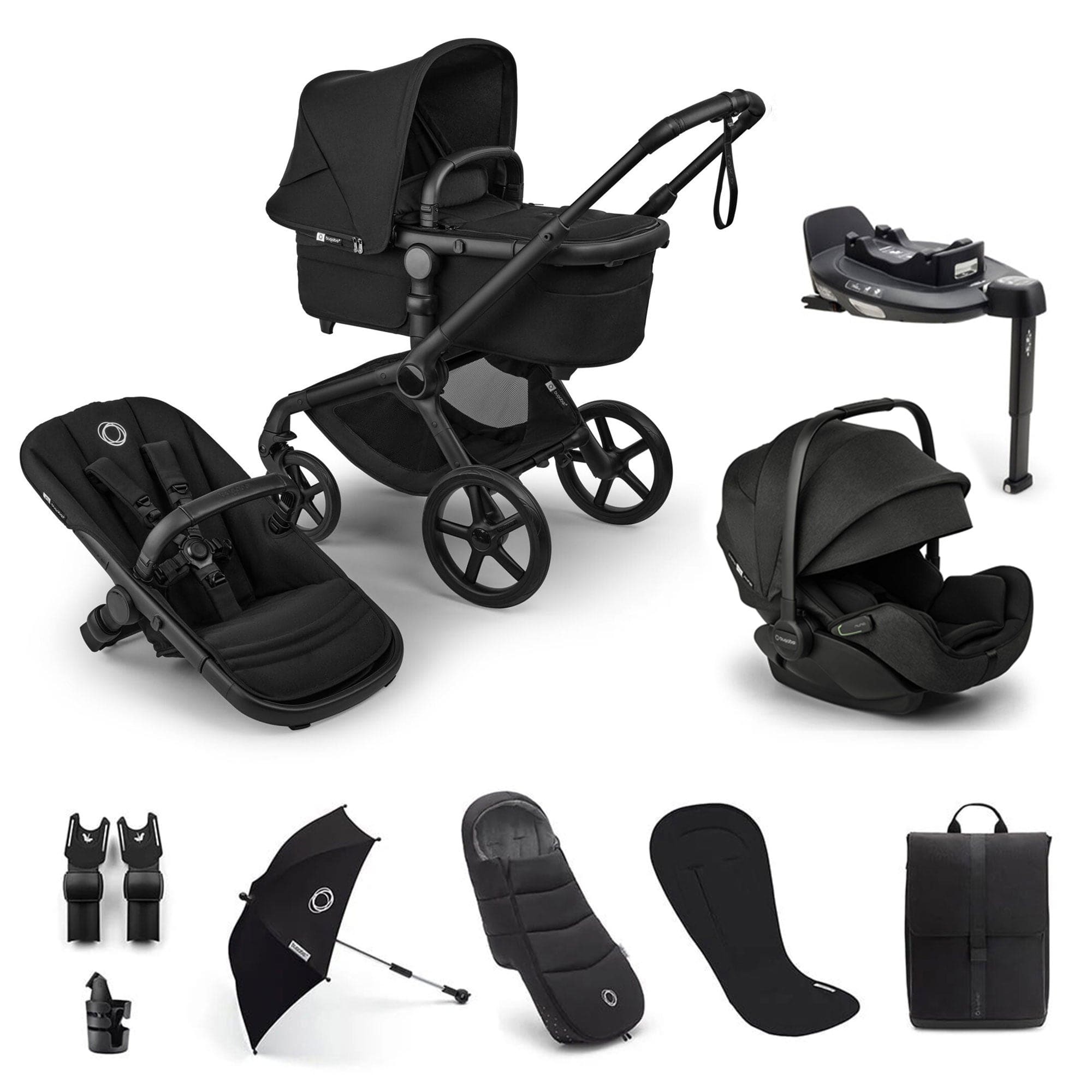 Bugaboo Fox 5 Renew Ultimate Newborn Bundle in Heritage Black Travel Systems 18783-ULT-NEW-BLK 8717447385516