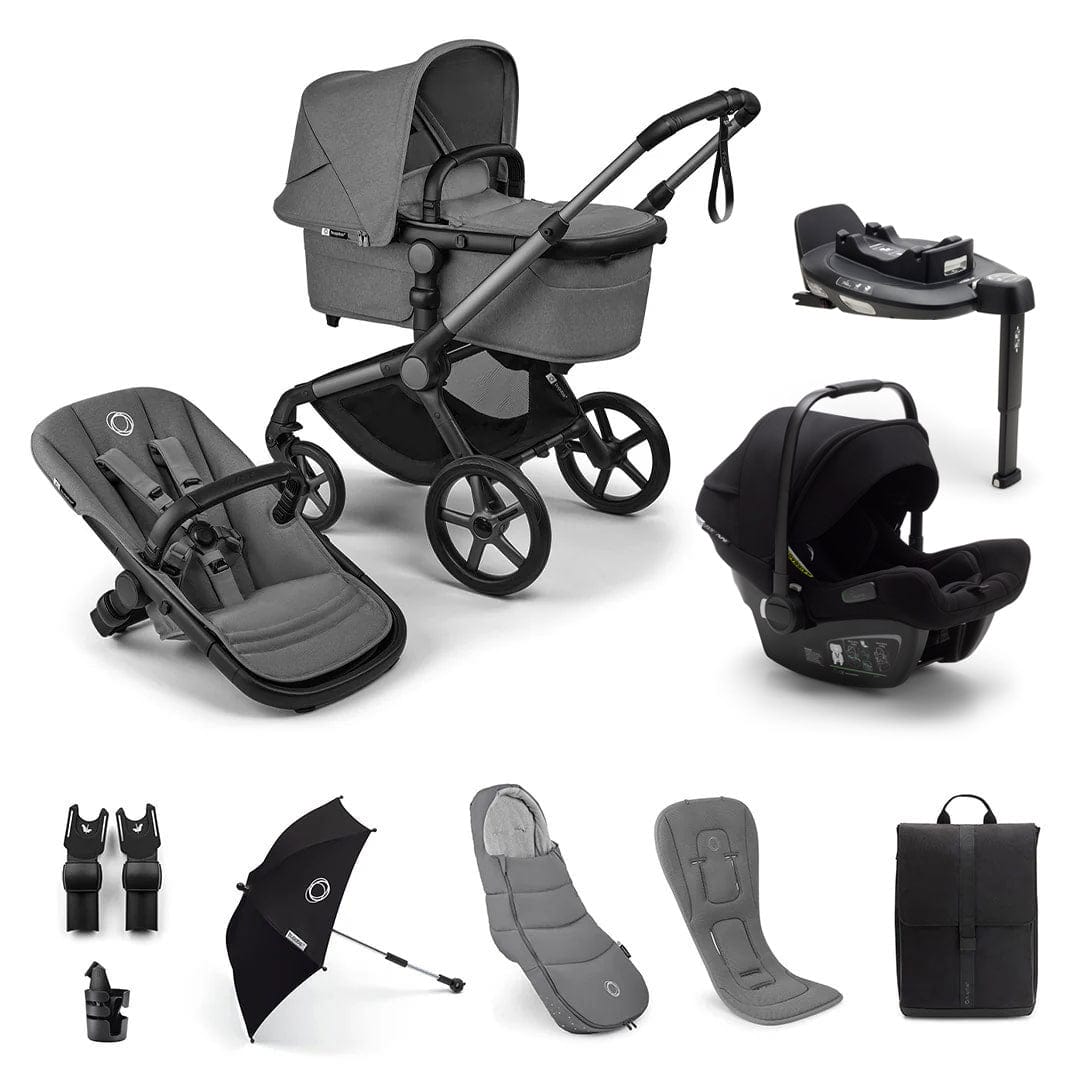 Bugaboo Fox 5 Renew Ultimate Newborn Bundle in Moon Grey Travel Systems 18786-ULT-NEW-GRE 8717447391630