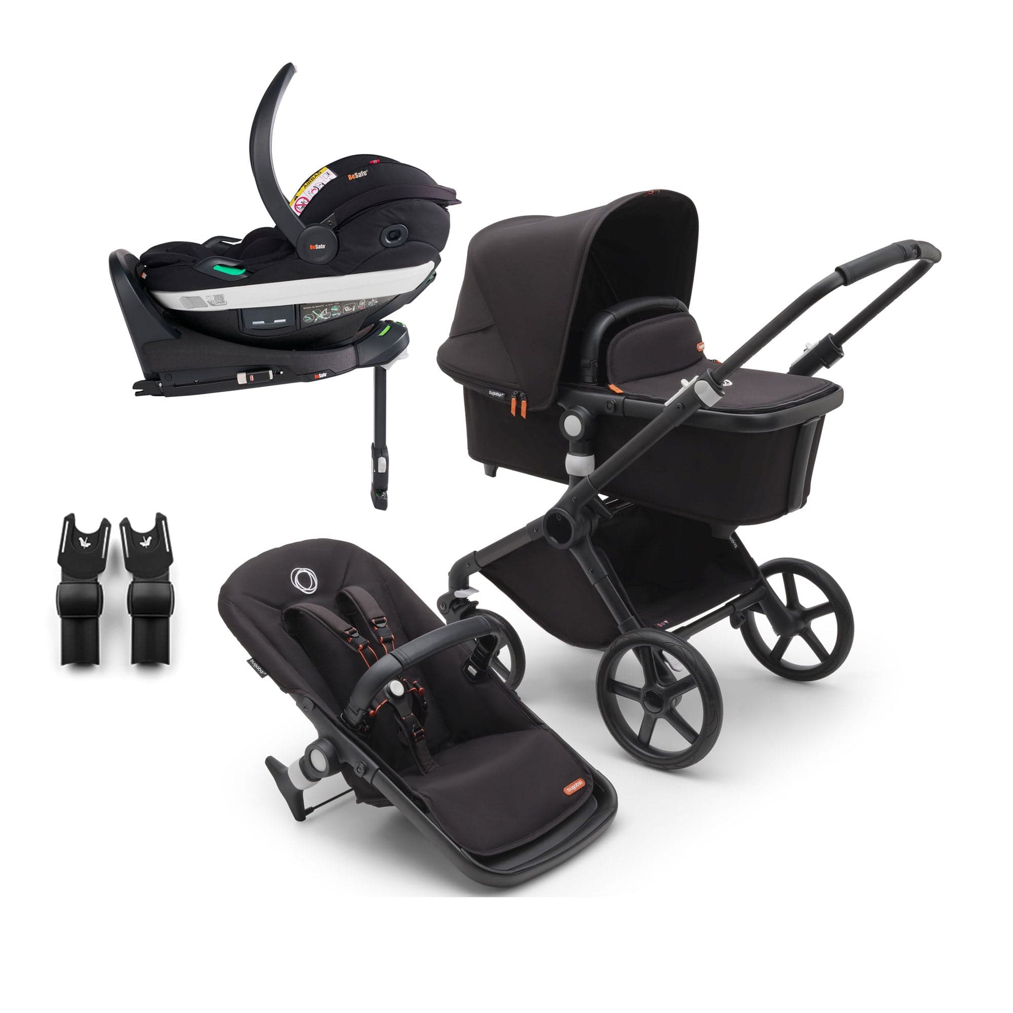 Bugaboo Fox Cub BeSafe Travel System in Black/Midnight Black Travel Systems 19993-FXCB-BEY 8717447435648