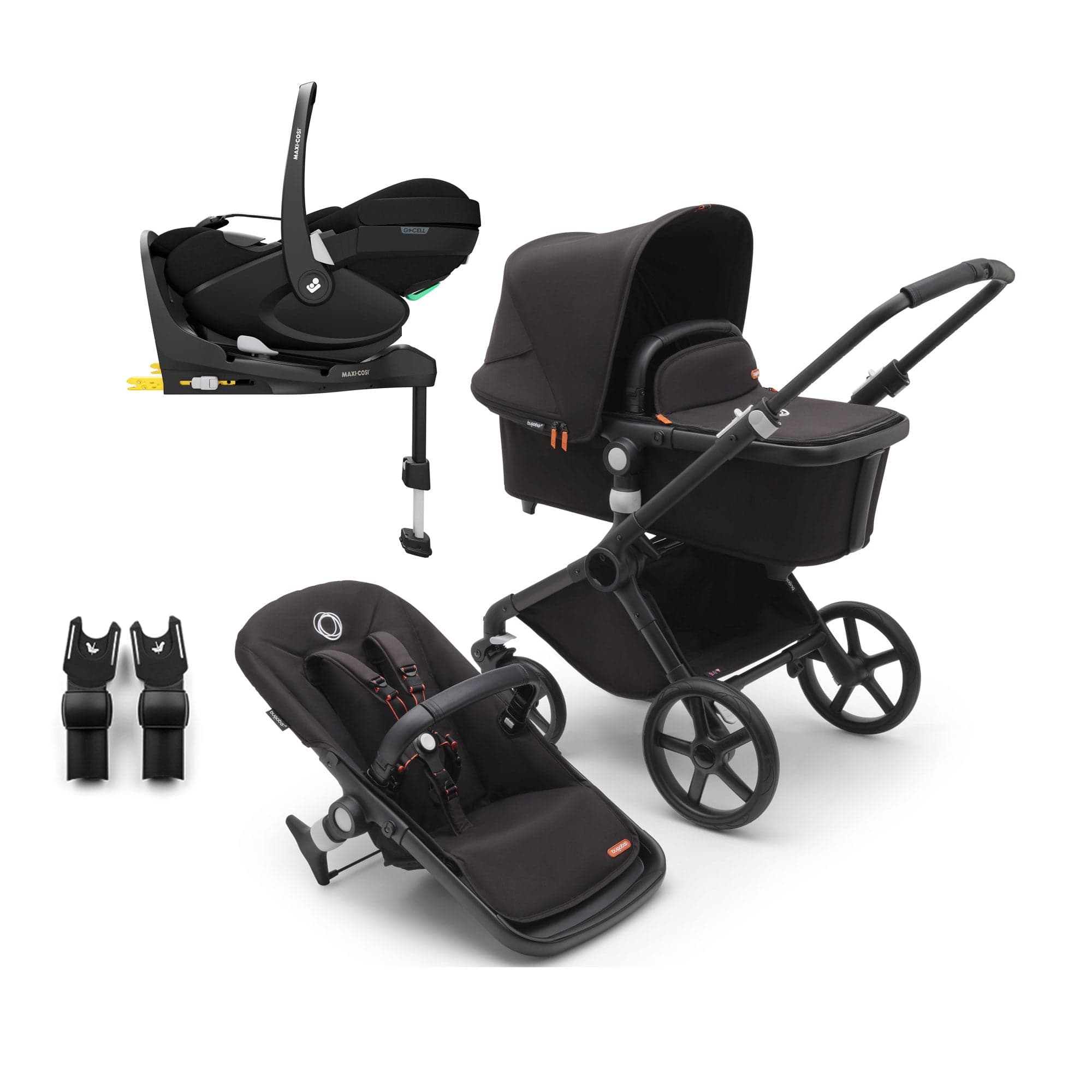 Bugaboo Fox Cub Maxi-Cosi Travel System in Black/Midnight Black Travel Systems 19971-FXCB-PV2 8717447435648