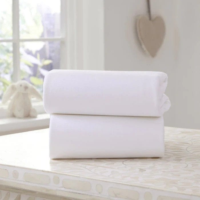 Clair De Lune Baby Shower Gift Set in White Cot & Cot Bed Sheets CL5634WE