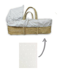 You added <b><u>Clair de Lune Dobby Spot Moses Basket</u></b> to your cart.