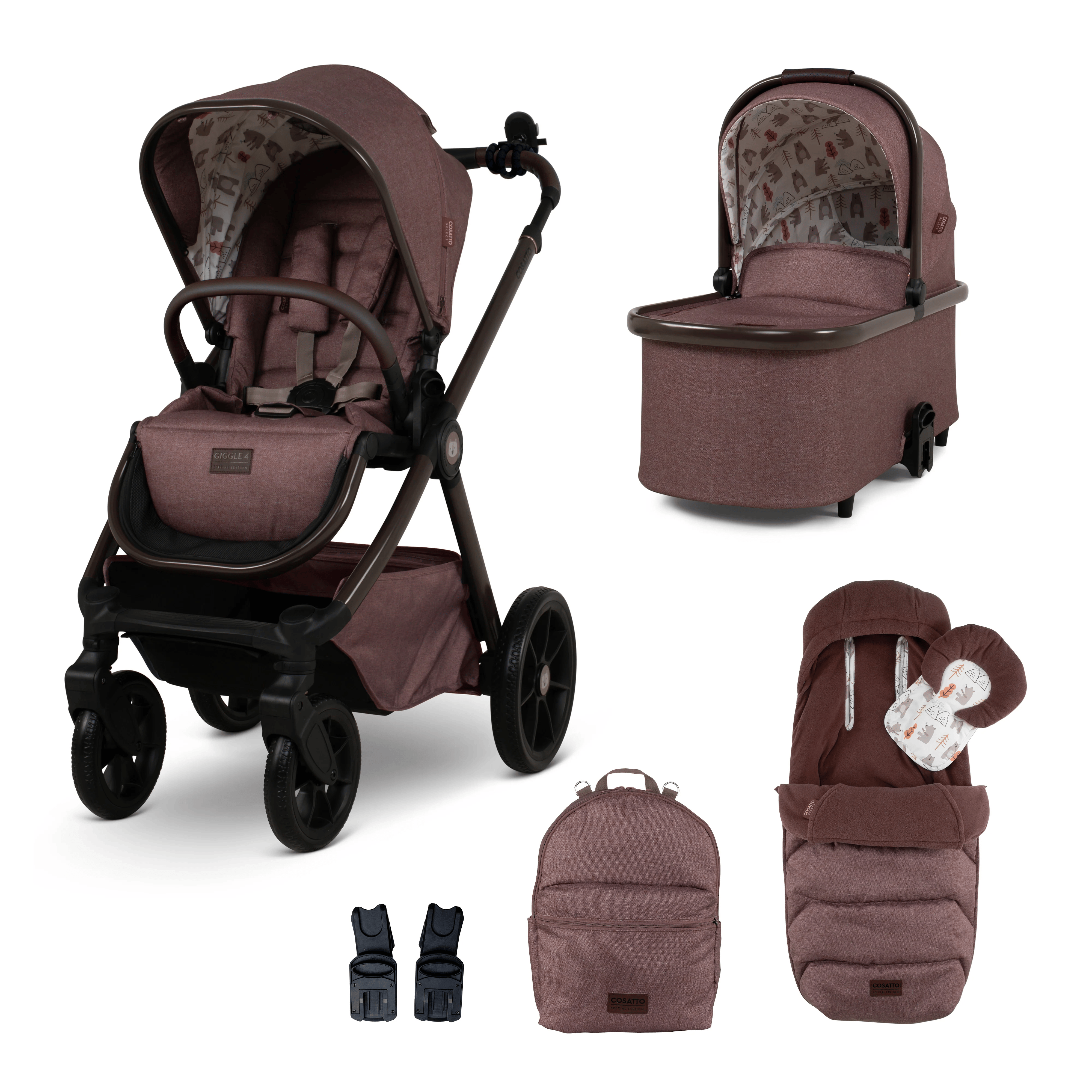 Cosatto Giggle 4 Accessory Bundle - Special Edition Bear Hug Travel Systems CT6019 5021645074541