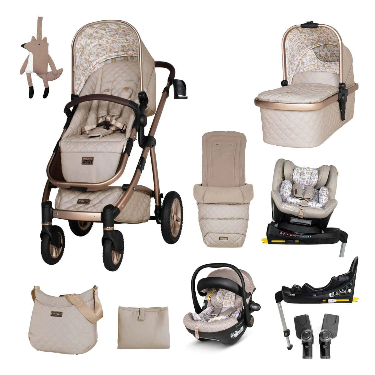 Cosatto Wow 2 All Stage Everything Bundle in Whisper Travel Systems CT5784 5021645072196