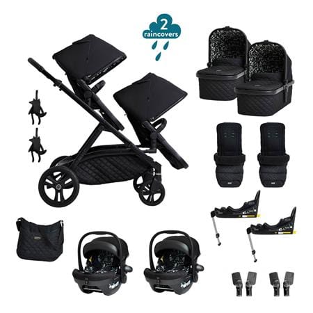 Cosatto Wow XL Twin Bundle in Silhouette Travel Systems CT5787