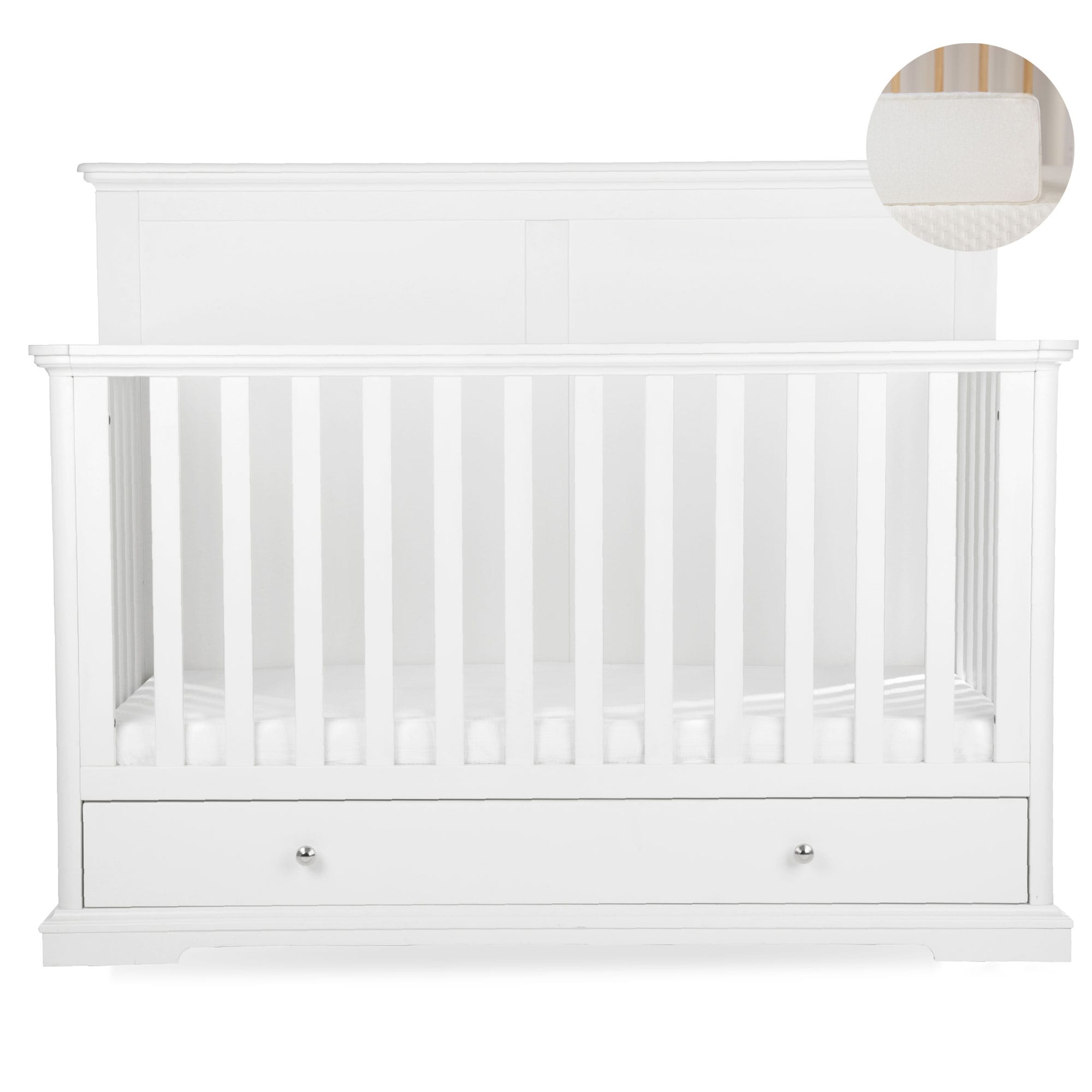 CuddleCo Beaumont Grande Cotbed in White Cribs FRN/CUD/155029/FM 5060971155029