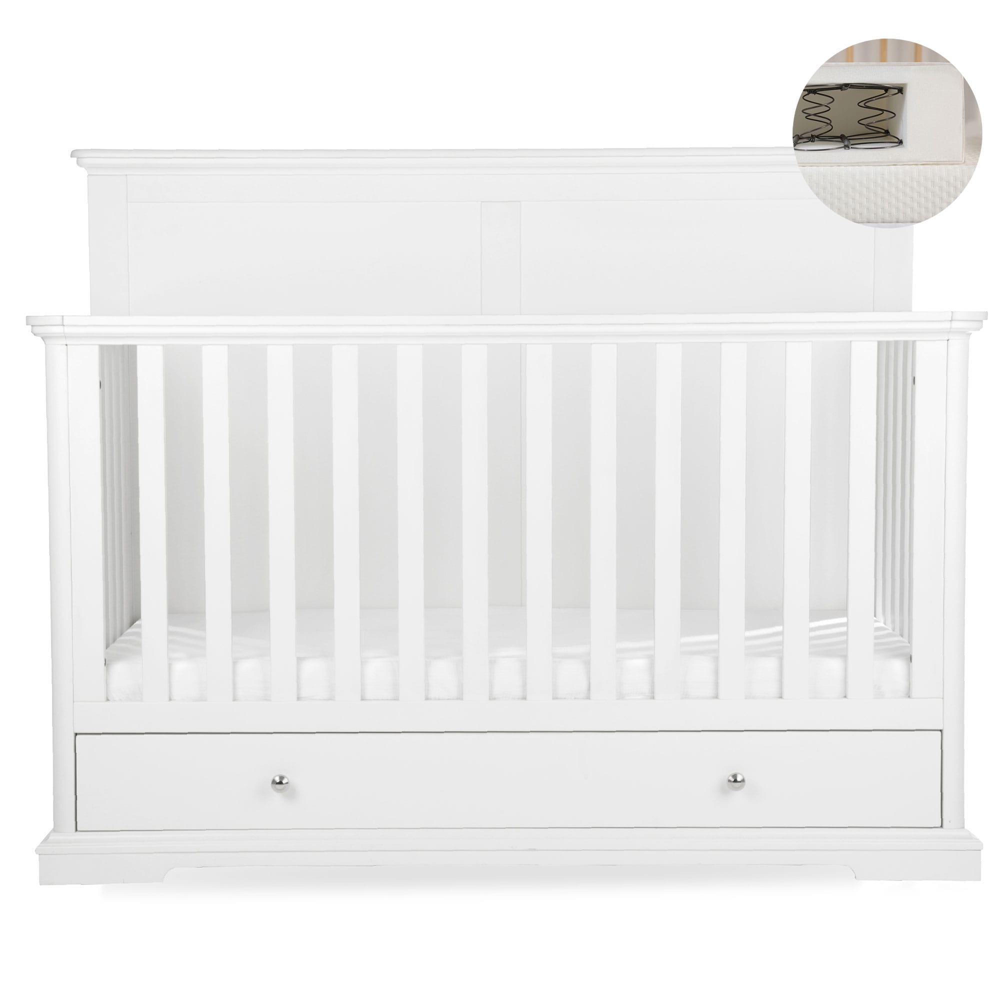 CuddleCo Beaumont Grande Cotbed in White Cribs FRN/CUD/155029/SM 5060971155029