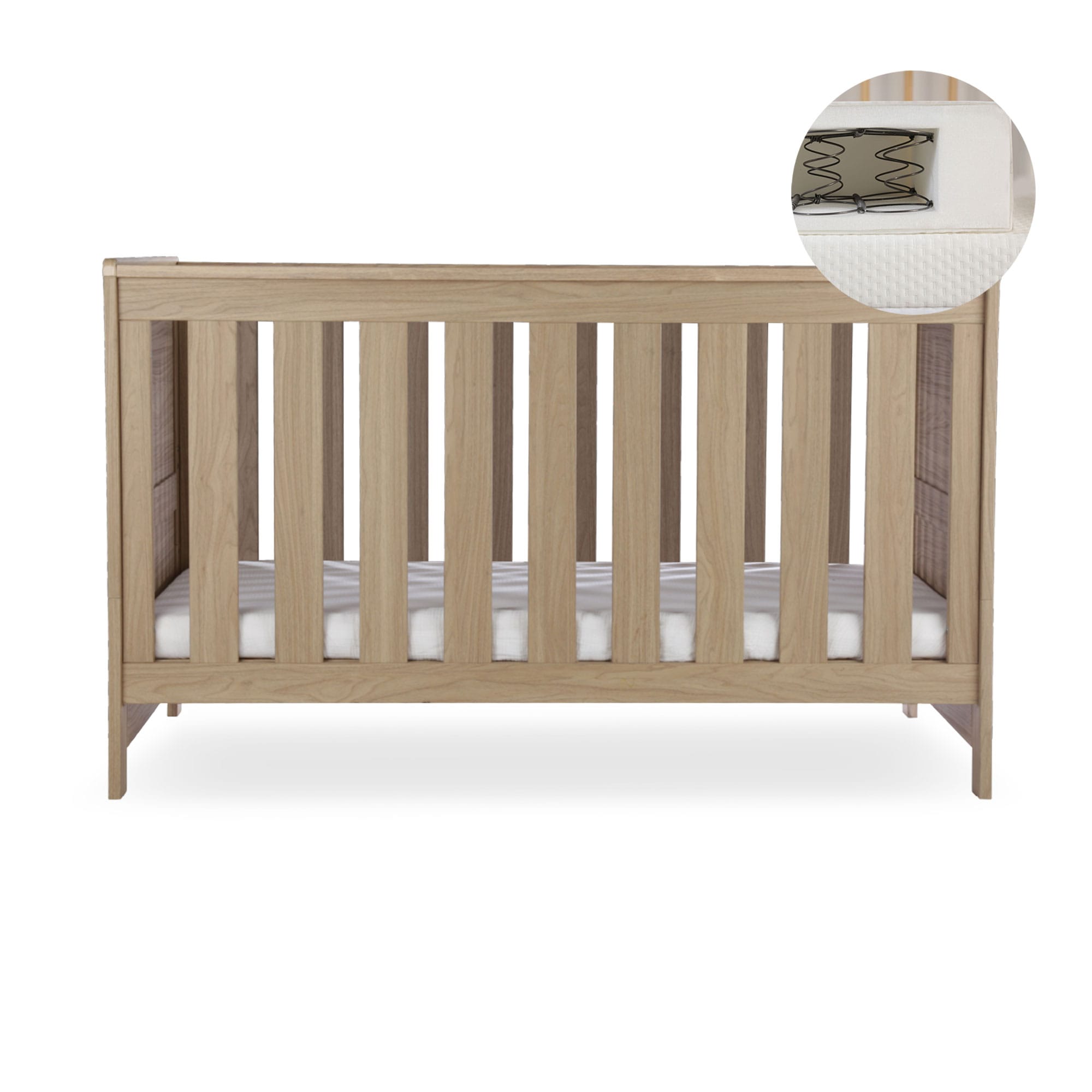 CuddleCo Burford Cotbed in Oak Cribs FRN/CUD/155609/SM 5060971155609