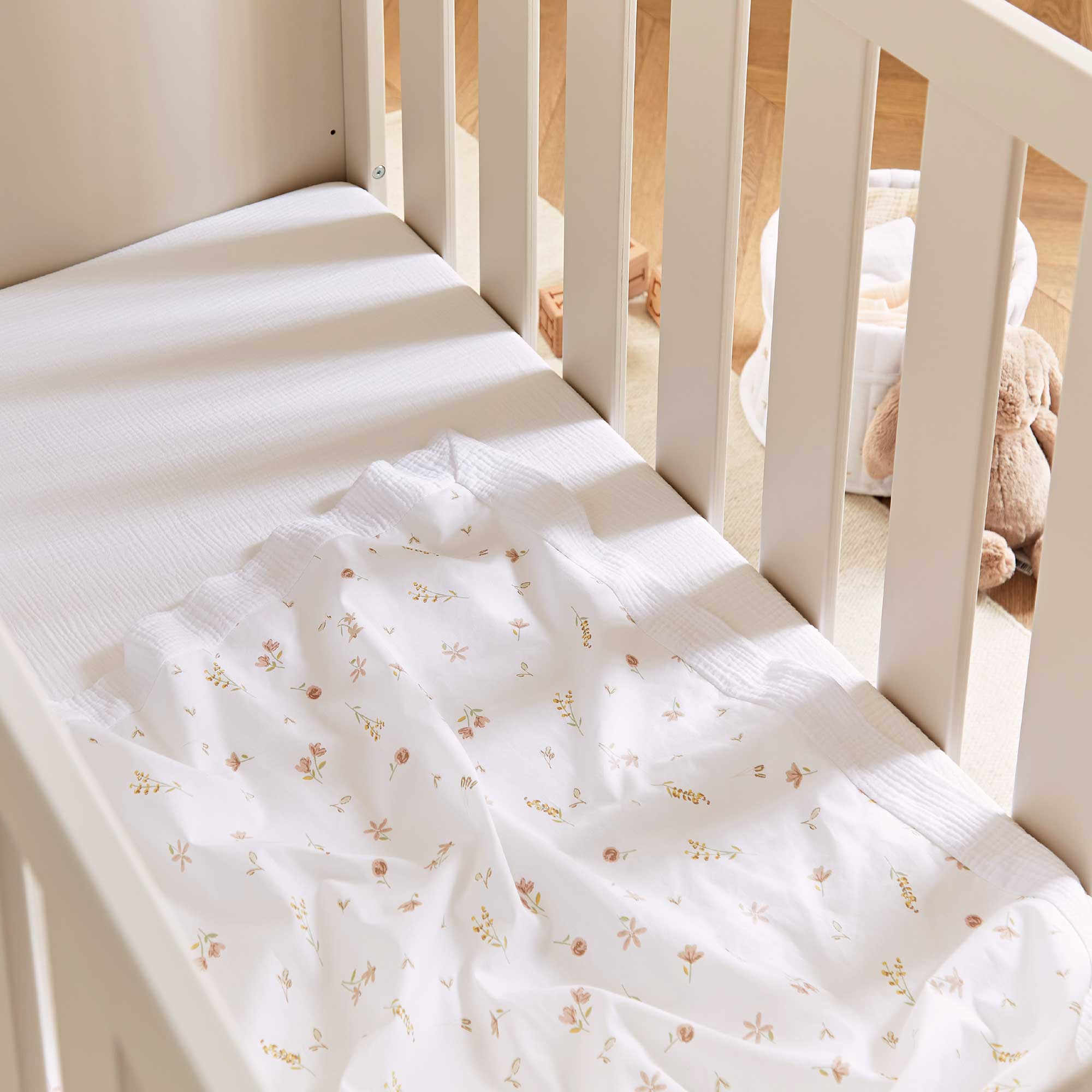 CuddleCo 4pc Cot Bed Bedding Set in Cashmere Meadow nursery bedding sets BED/CUD/154480