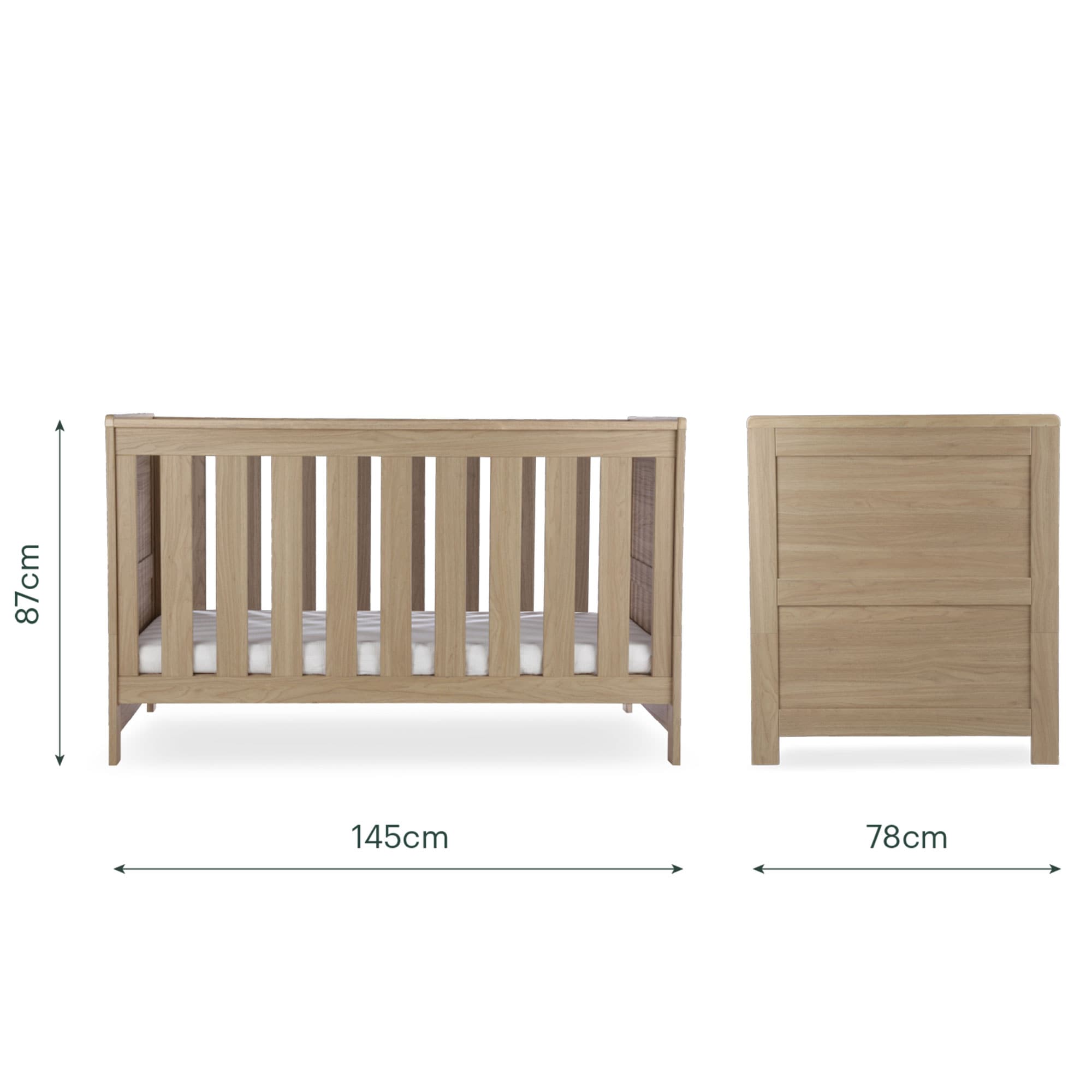 CuddleCo Burford 2 Piece Nursery Room Set in Oak Nursery Room Sets
