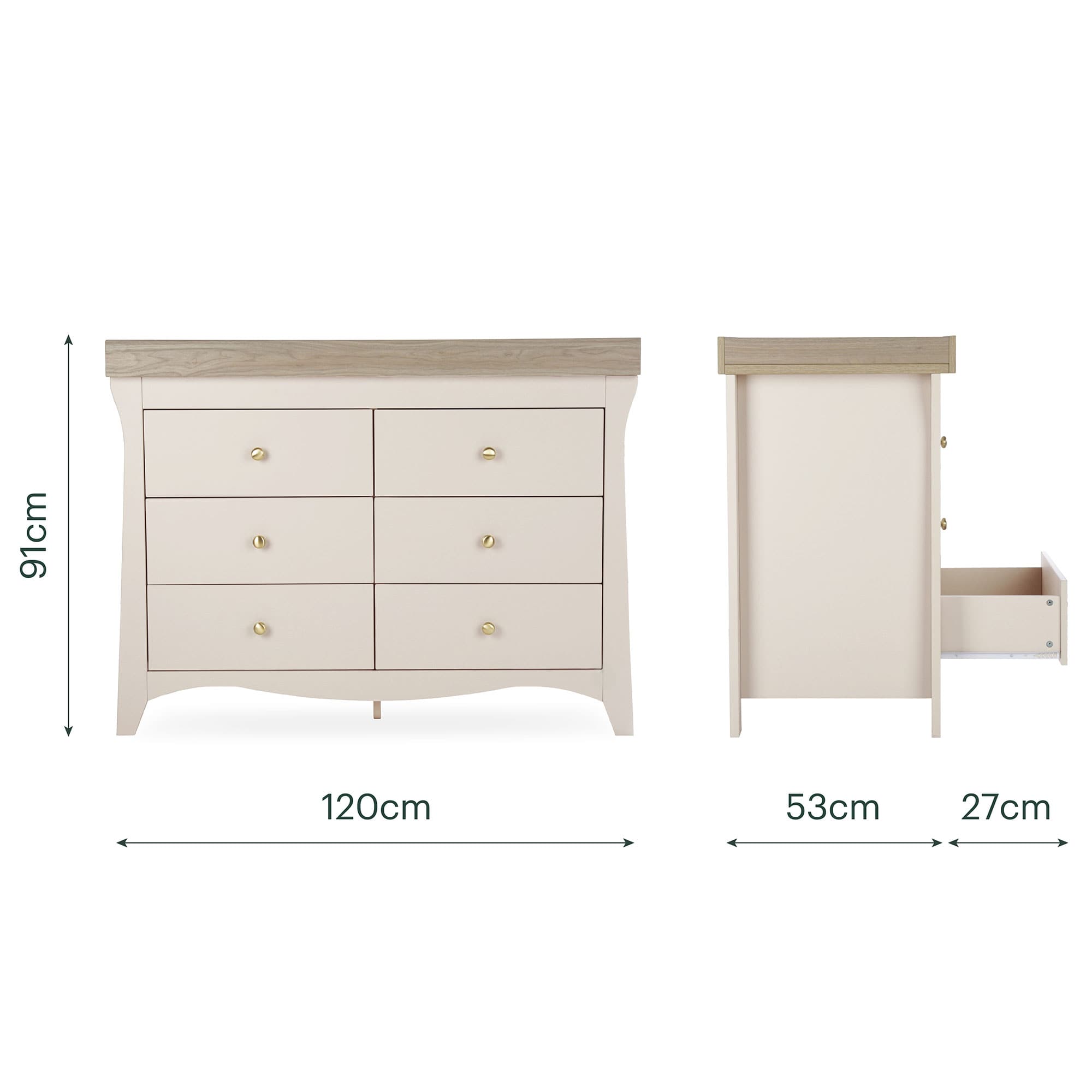 CuddleCo Clara 2 Piece Luxe Nursery Room Set in Cashmere/Ash Nursery Room Sets