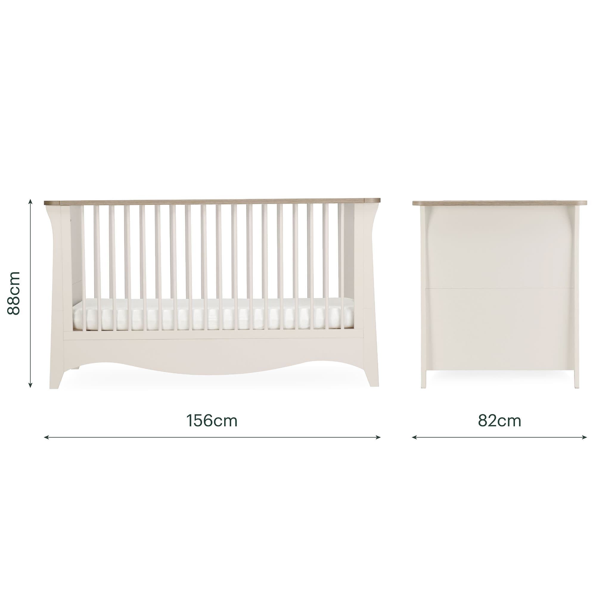 CuddleCo Clara 2 Piece Luxe Nursery Room Set in Cashmere/Ash Nursery Room Sets