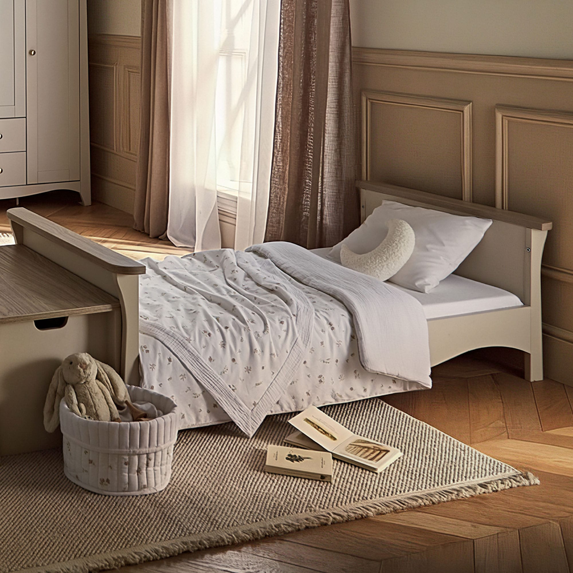 CuddleCo Clara 2 Piece Luxe Nursery Room Set in Cashmere/Ash Nursery Room Sets
