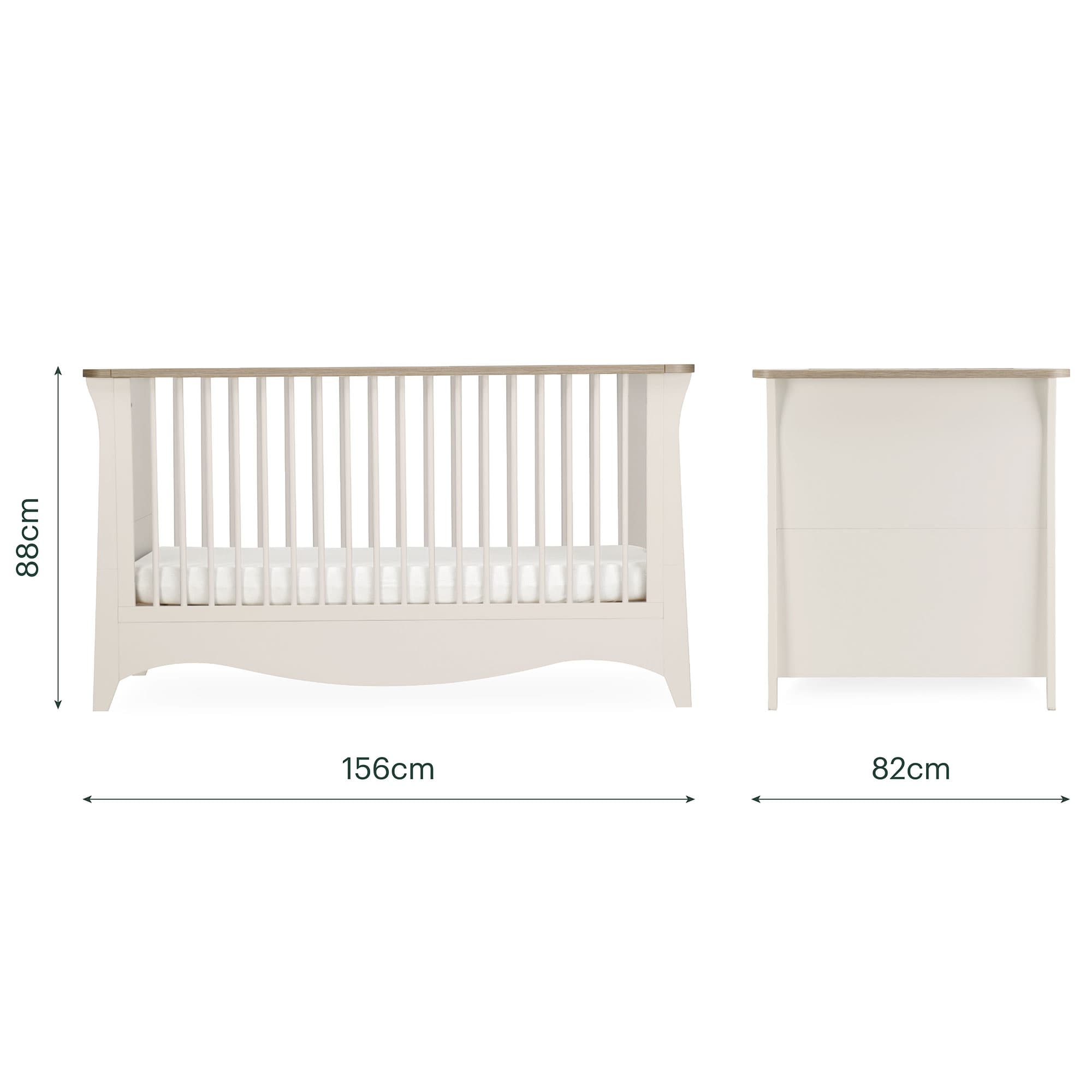 CuddleCo Clara 3 Piece Luxe Nursery Room Set in Cashmere/Ash Nursery Room Sets