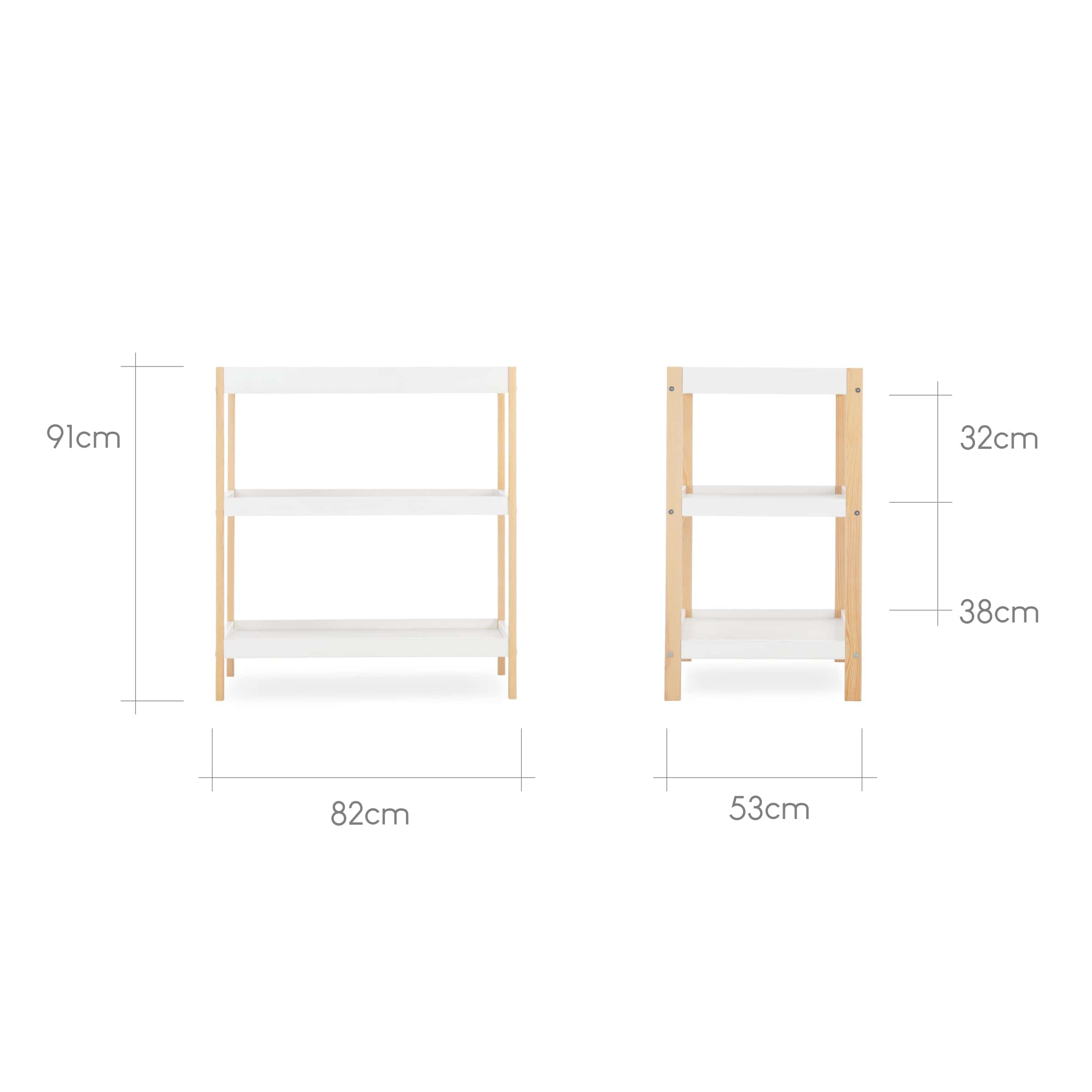 CuddleCo Nola 2 Piece Room Set in White & Natural Nursery Room Sets