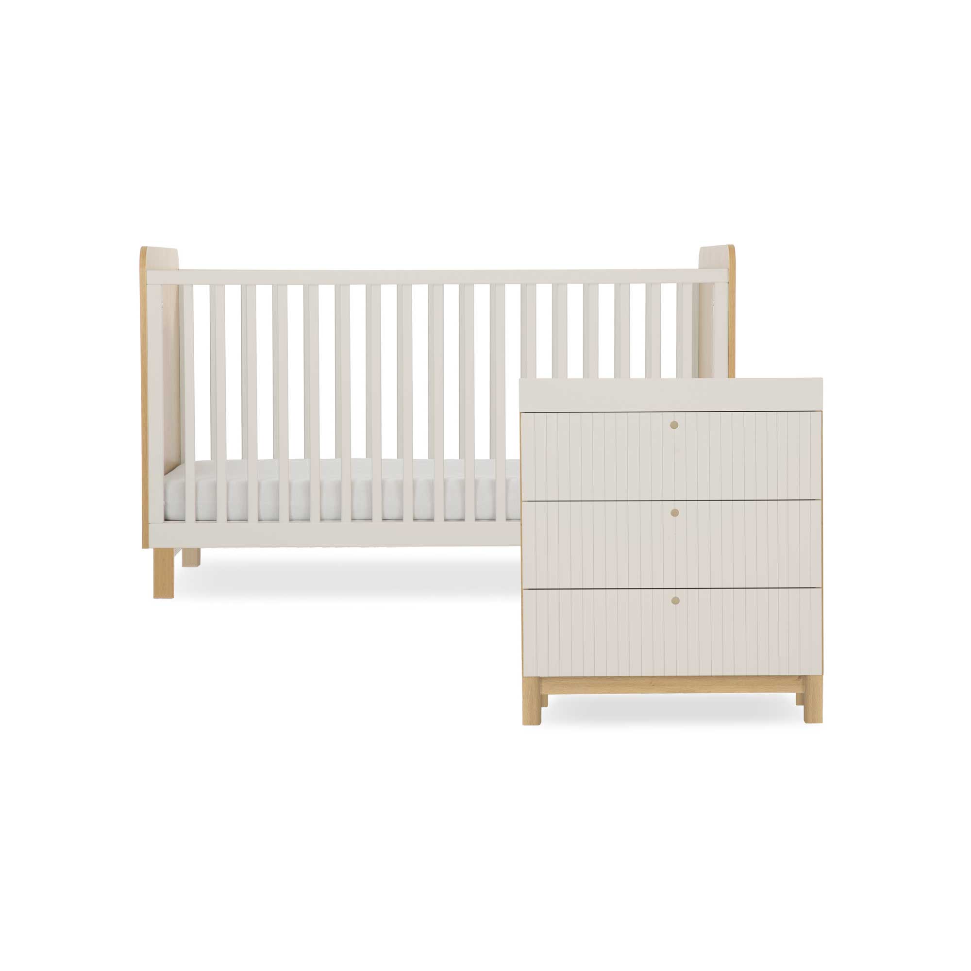CuddleCo Remi 2 Piece Set in Oak/Cashmere Nursery Room Sets