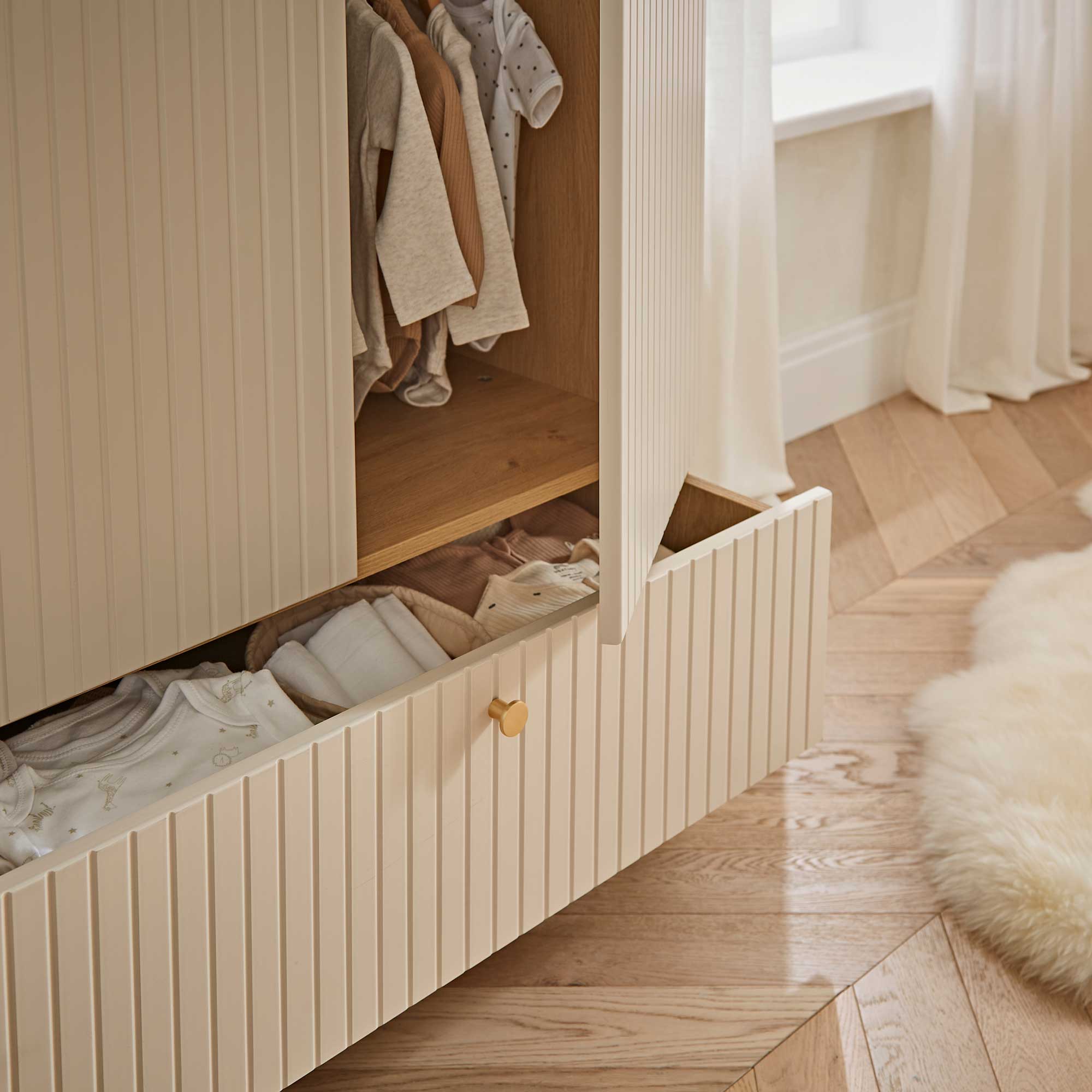 CuddleCo Remi 3 Piece Set in Oak/Cashmere Nursery Room Sets