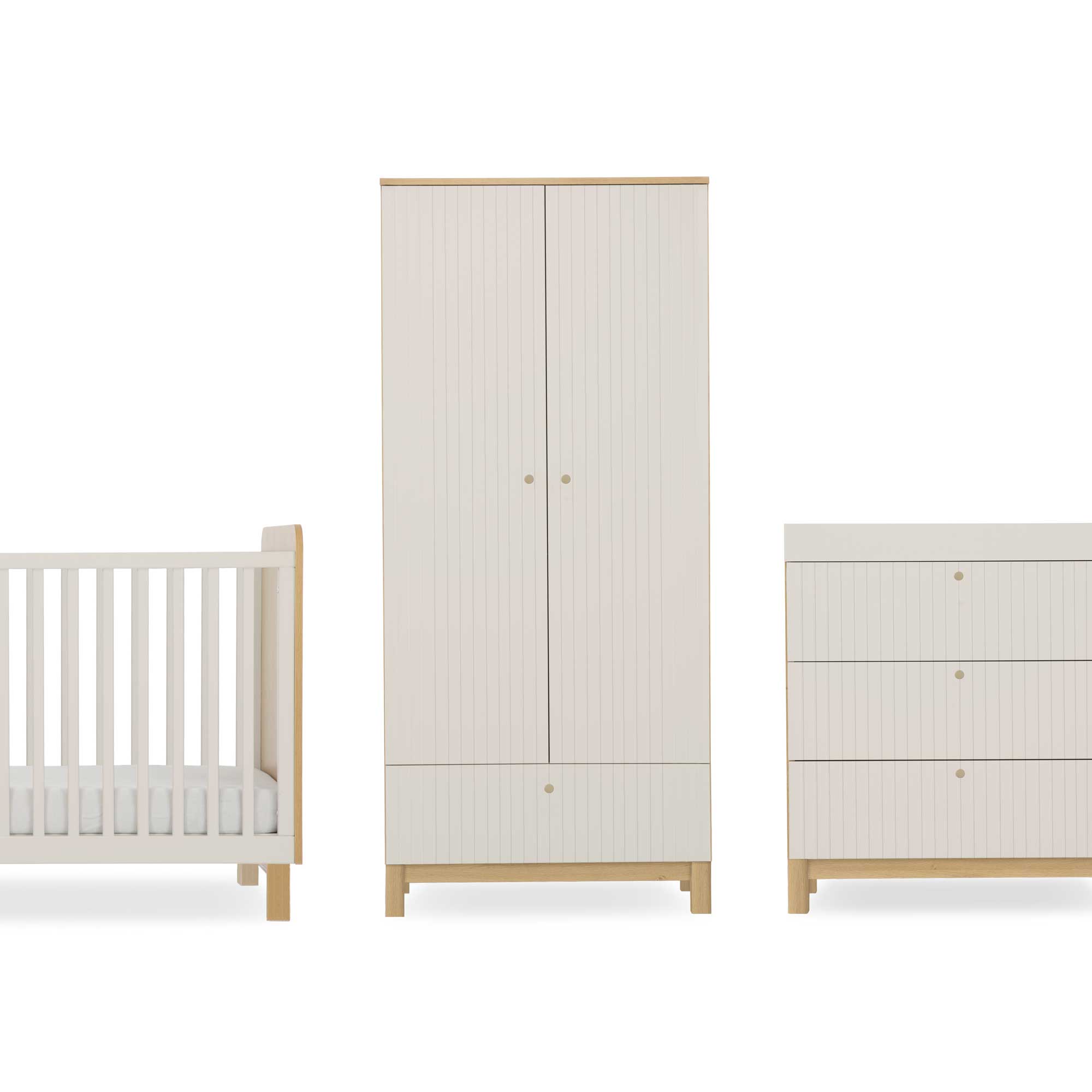 CuddleCo Remi 3 Piece Set in Oak/Cashmere Nursery Room Sets