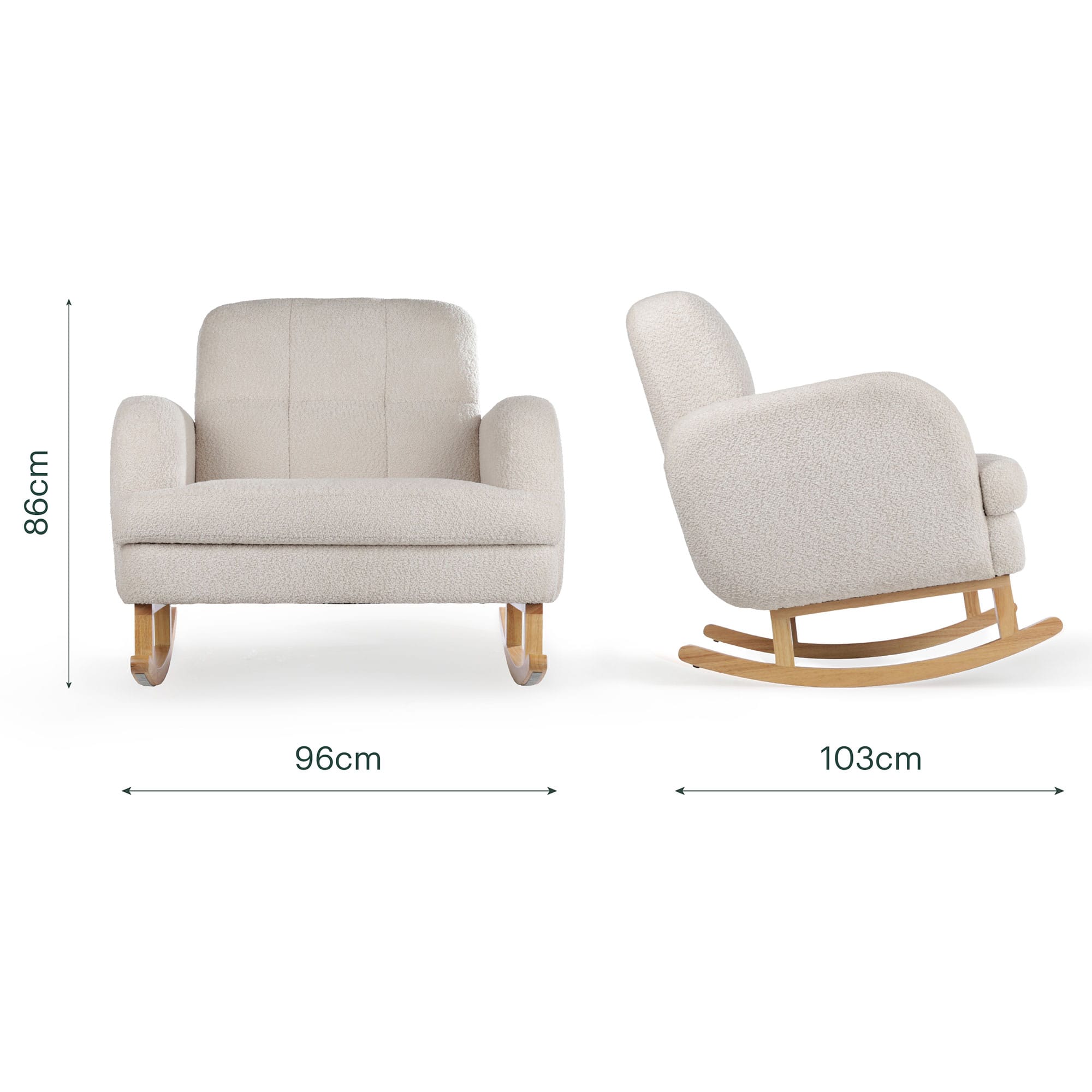 CuddleCo Etta Cuddle Chair in Boucle Mushroom Nursing Chairs