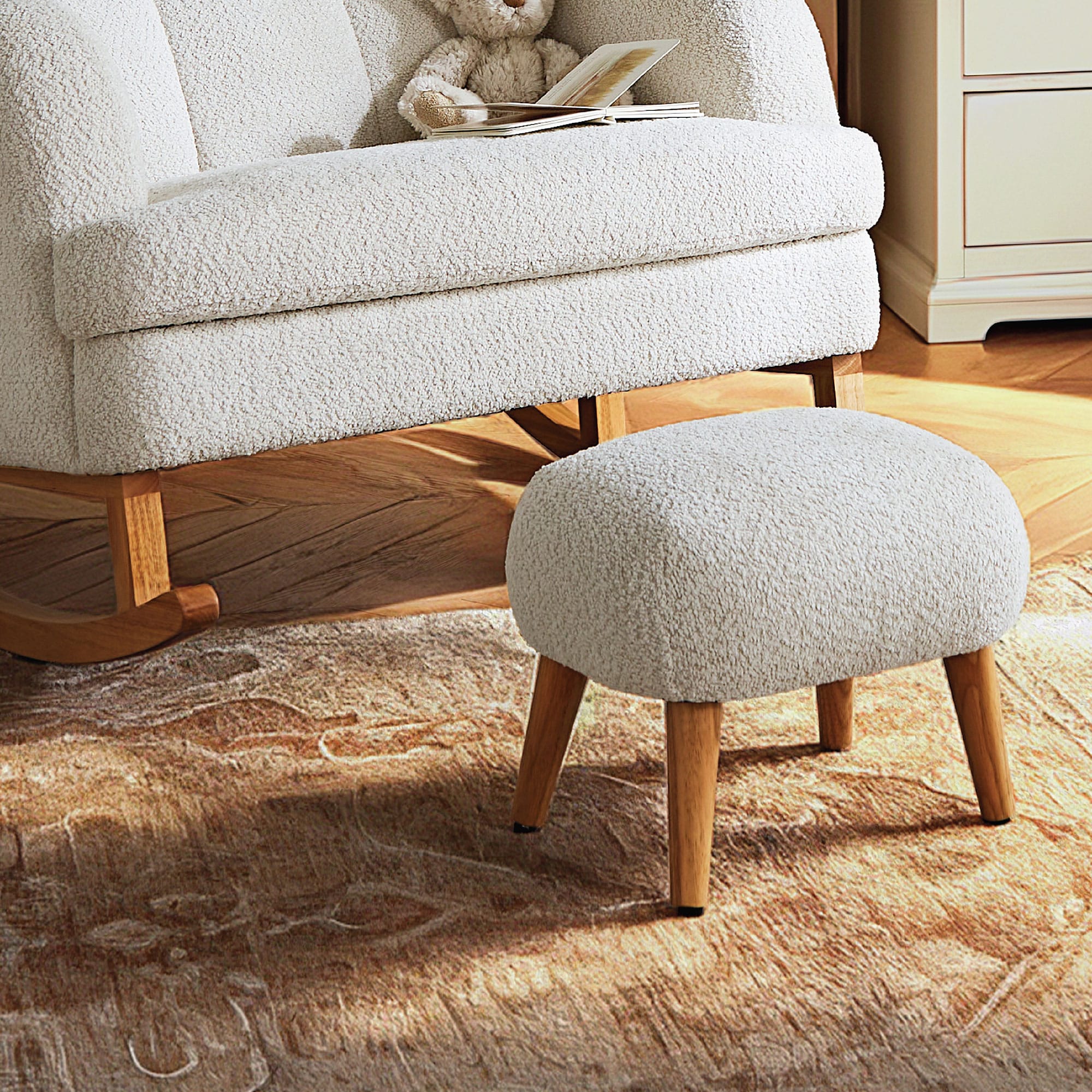 CuddleCo Etta Cuddle Chair in Boucle Off-White Nursing Chairs