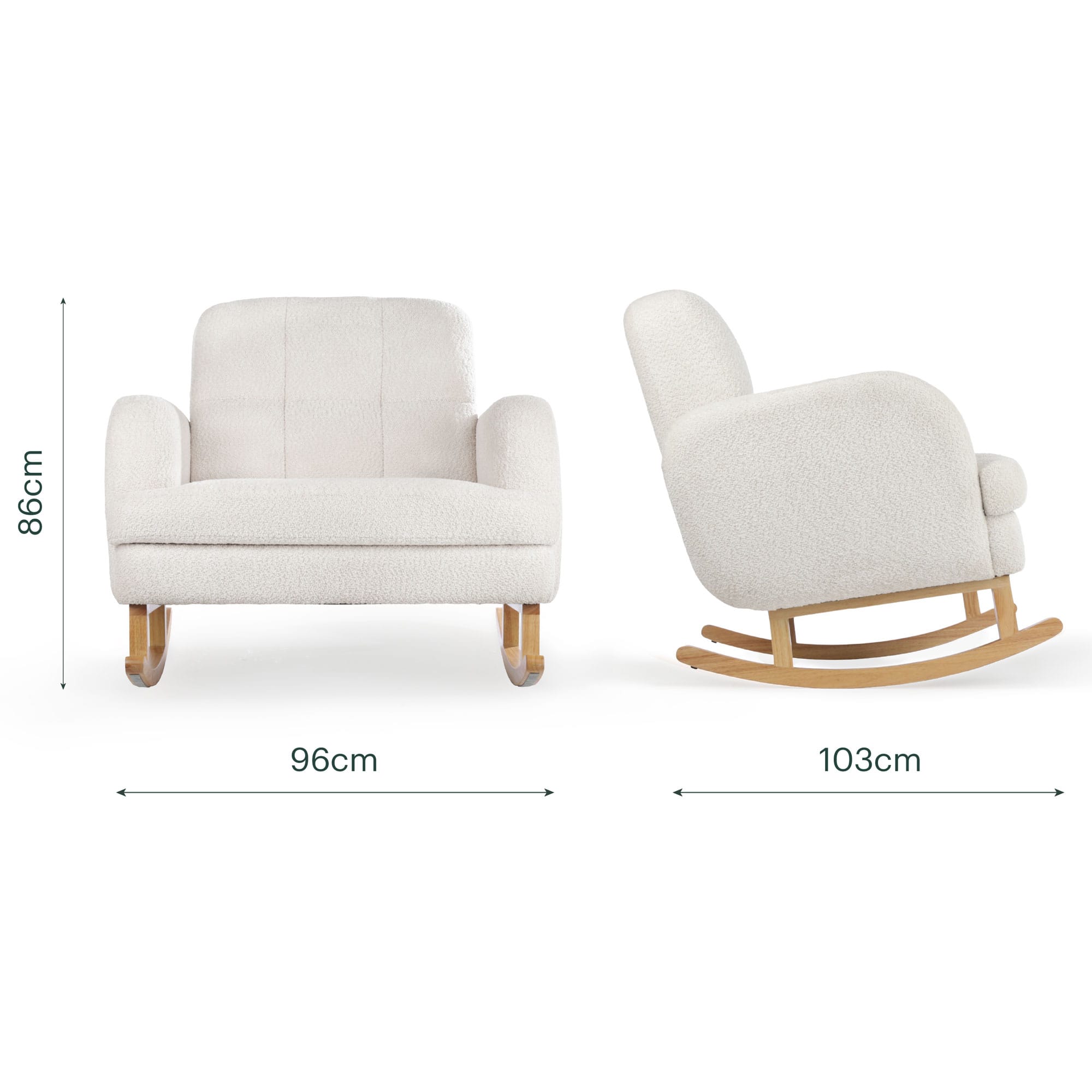 CuddleCo Etta Cuddle Chair in Boucle Off-White Nursing Chairs