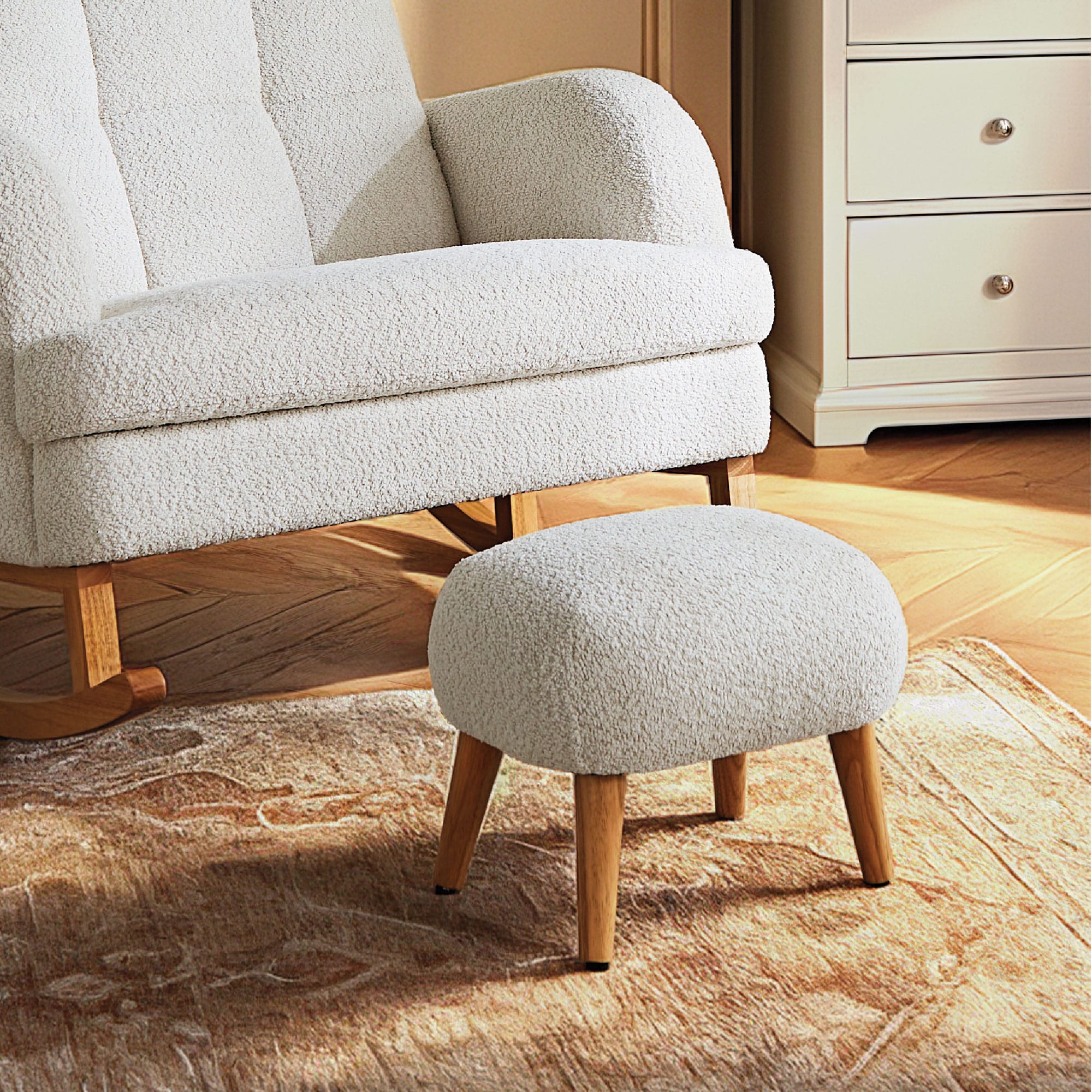 CuddleCo Etta Nursing Chair in Boucle Off-White Nursing Chairs