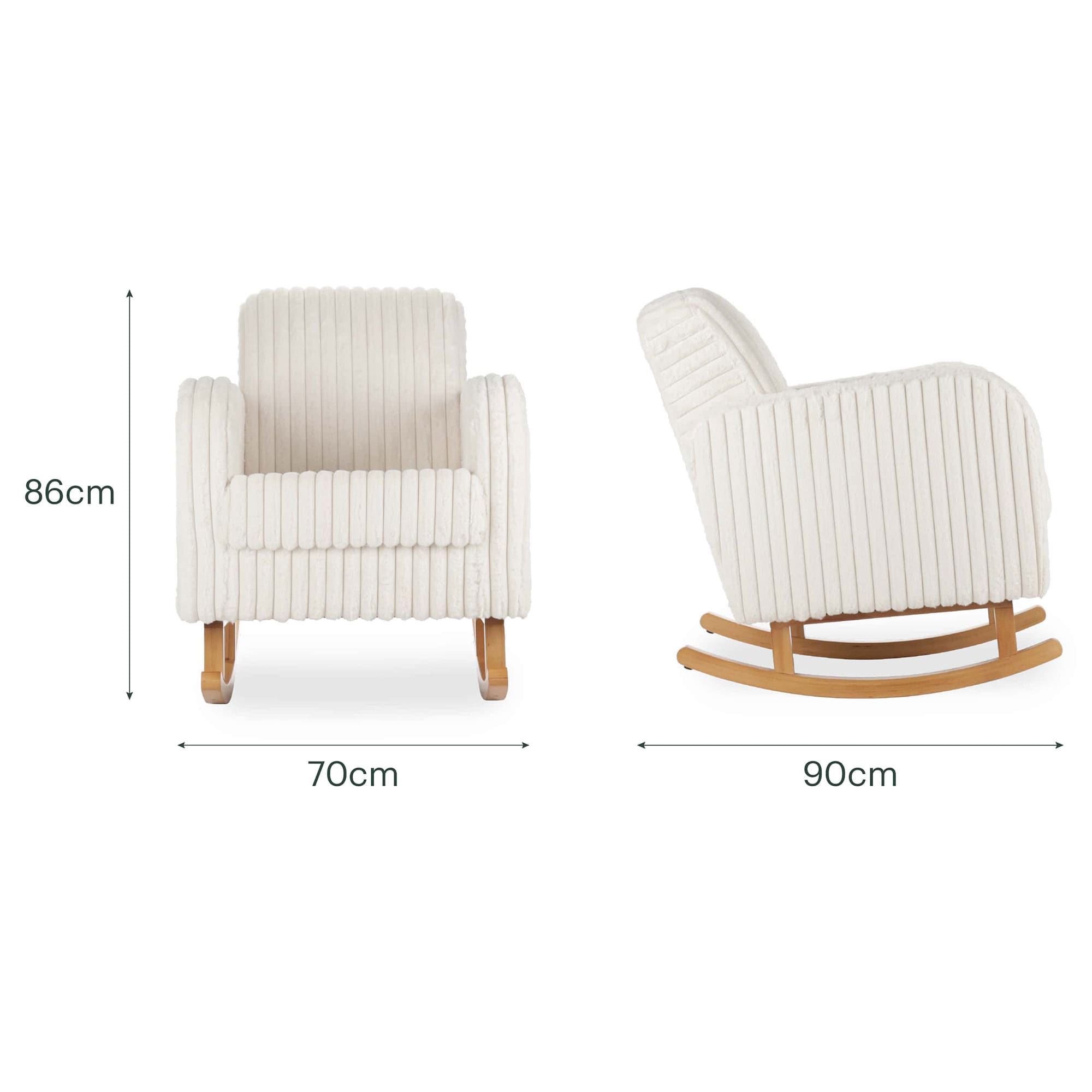 CuddleCo Etta Nursing Chair in Faux Fur Cream Nursing Chairs