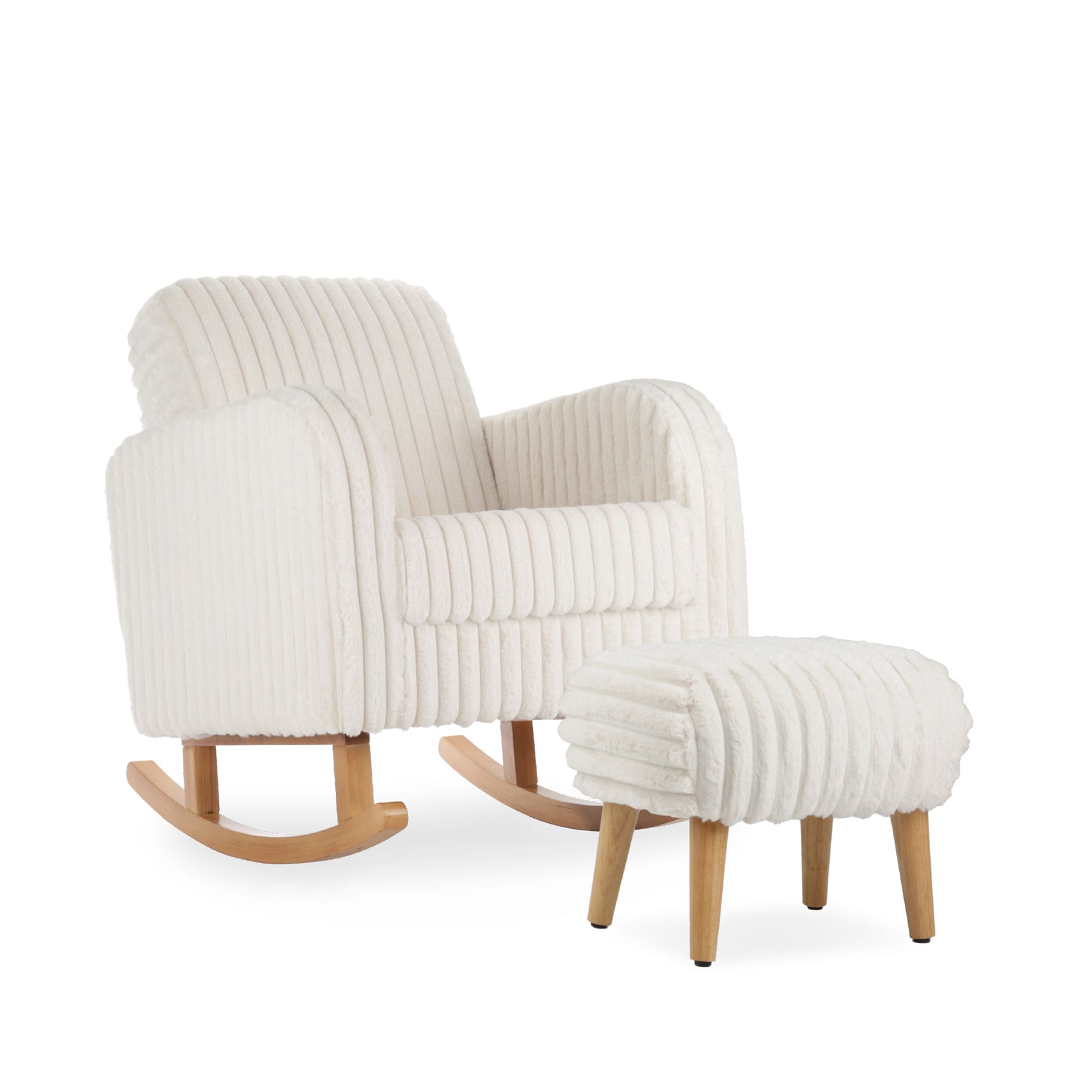 CuddleCo Etta Nursing Chair in Faux Fur Cream Nursing Chairs FRN/CUD/156316 5060971156316