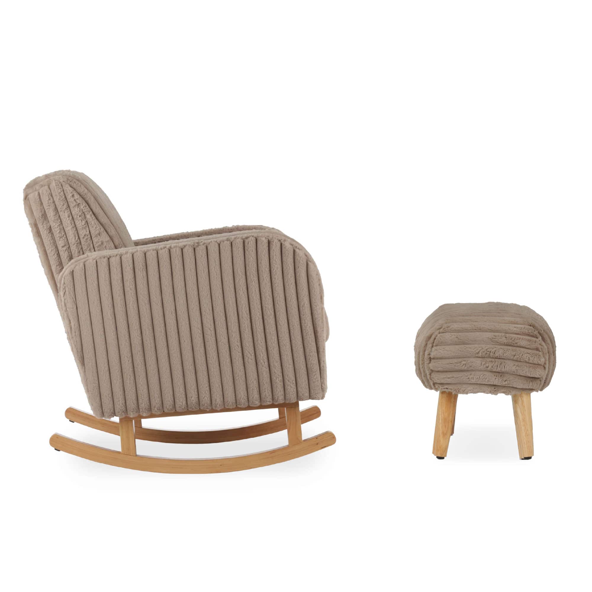 CuddleCo Etta Nursing Chair in Faux Fur Mink Nursing Chairs