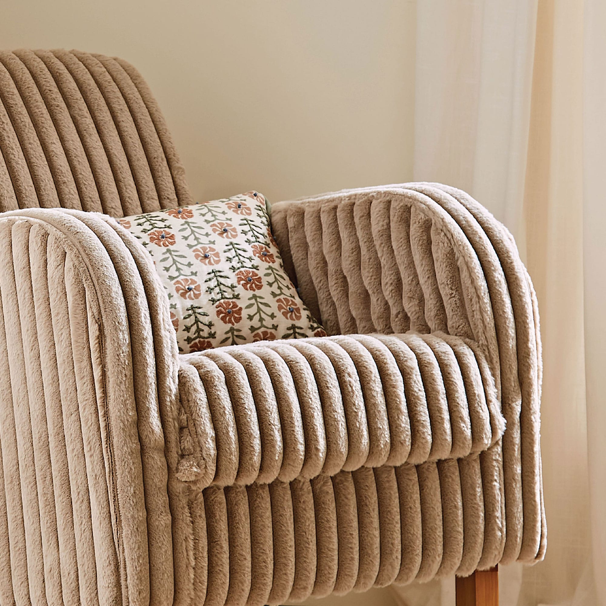 CuddleCo Etta Nursing Chair in Faux Fur Mink Nursing Chairs