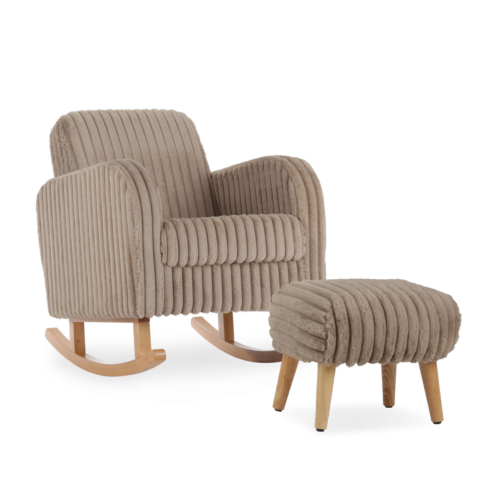 CuddleCo Etta Nursing Chair in Faux Fur Mink Nursing Chairs FRN/CUD/156323 5060971156323