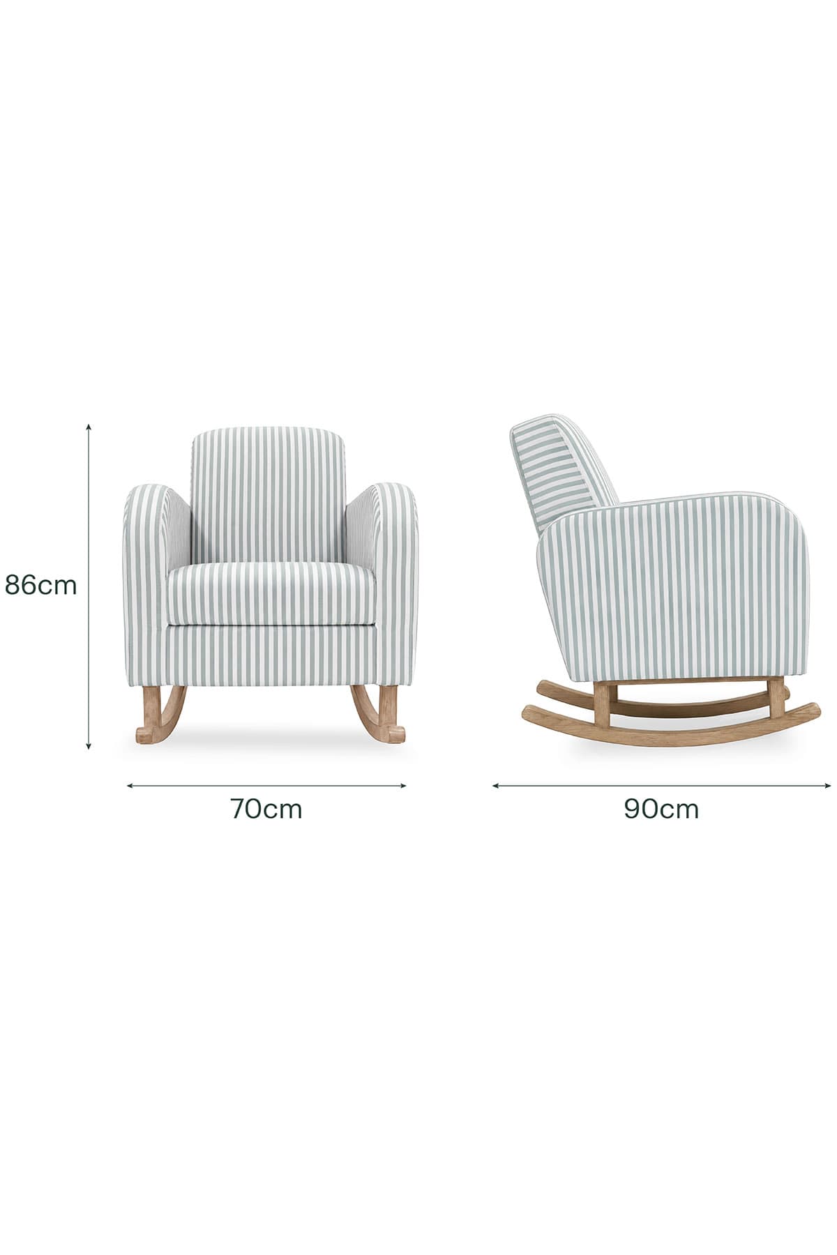 CuddleCo Etta Nursing Chair in Sea Salt Stripe Nursing Chairs