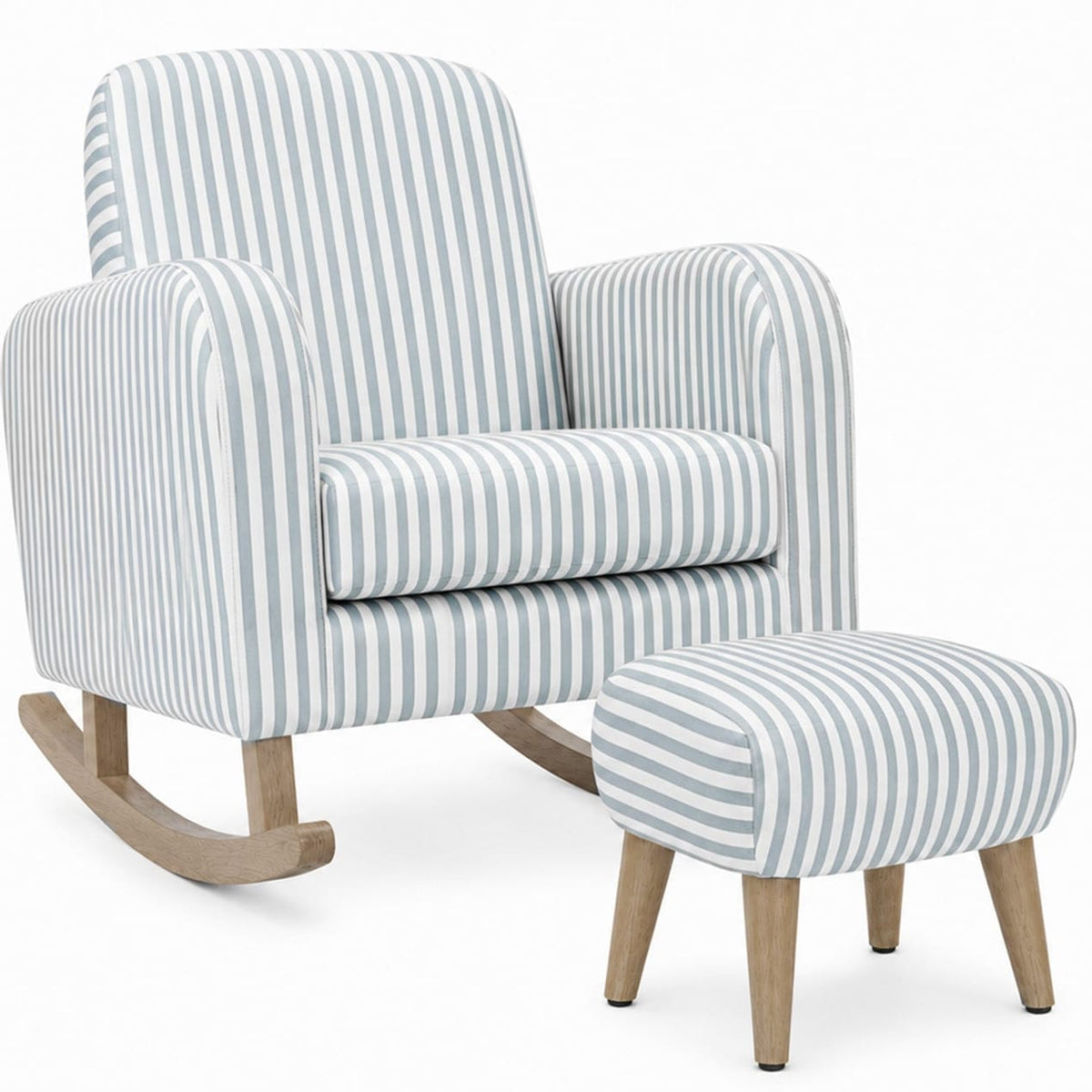 CuddleCo Etta Nursing Chair in Sea Salt Stripe Nursing Chairs FRN/CUD/157085