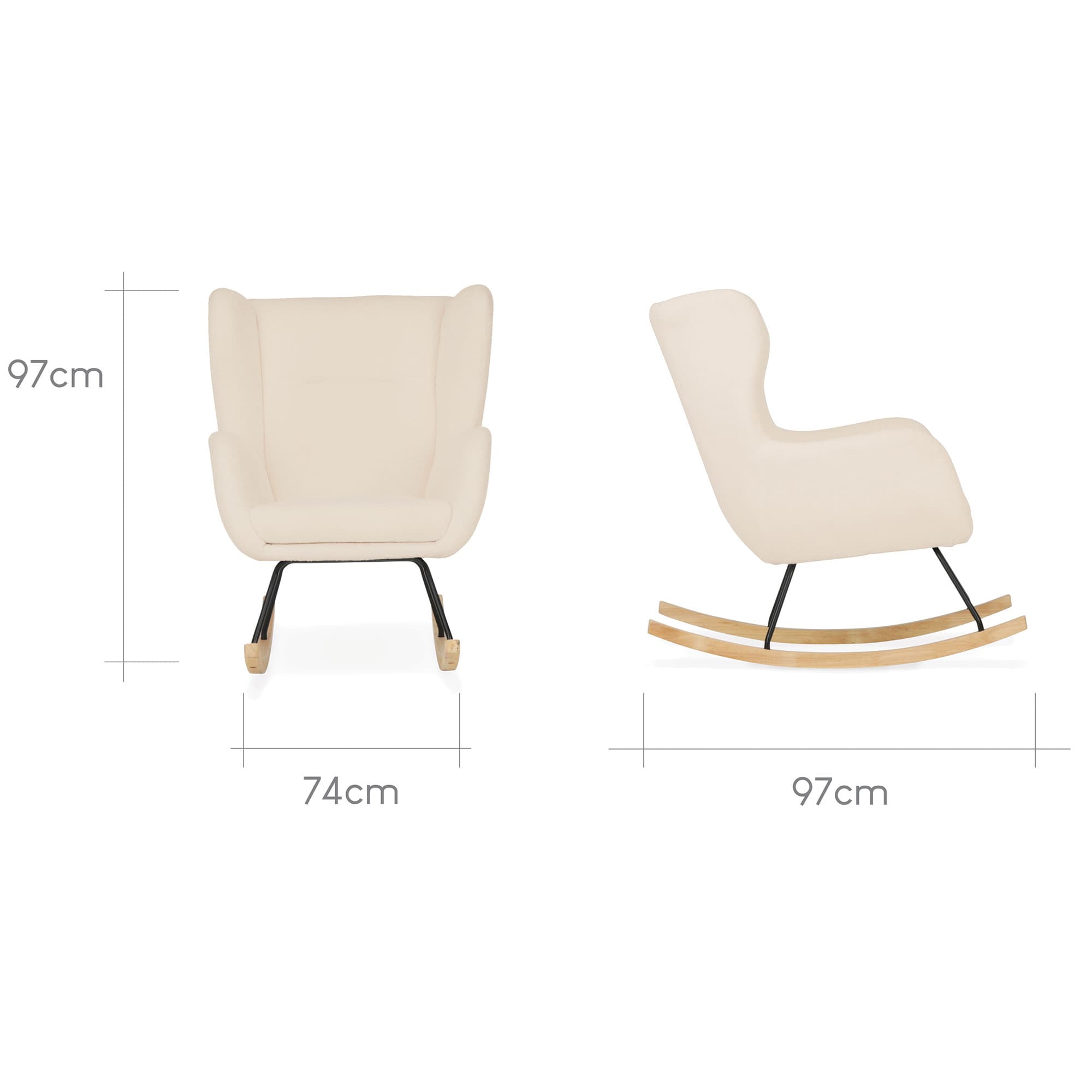 CuddleCo Marley Nursing Chair & Stool in Teddy Light Beige Nursing Chairs FRN/CUD/153704 5060971153704