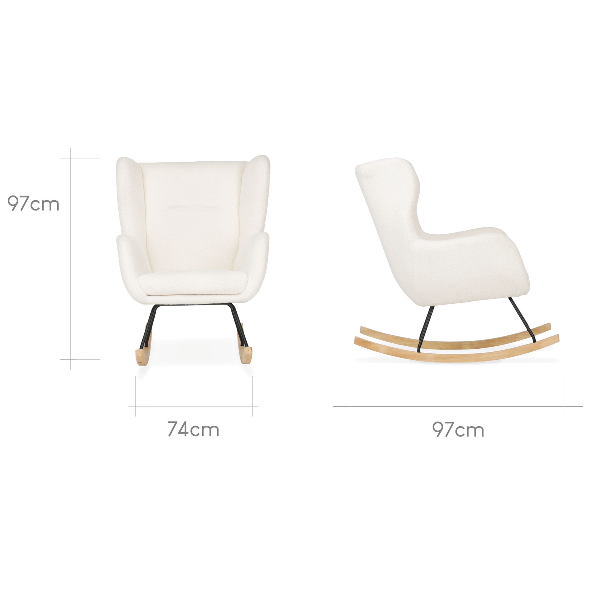 CuddleCo Marley Nursing Chair & Stool in Teddy Off White Nursing Chairs FRN/CUD/153476 5060971153476