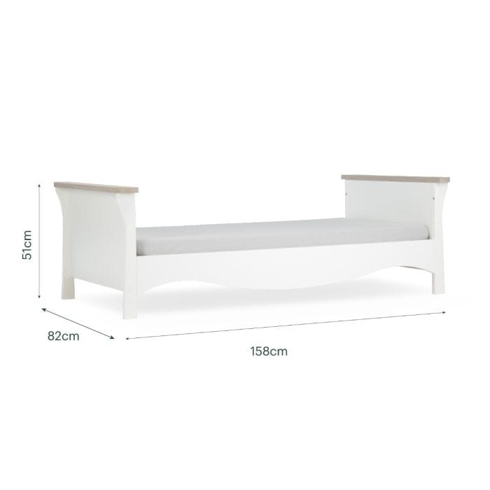 CuddleCo Clara Toddler Bed in White/Ash Toddler Beds