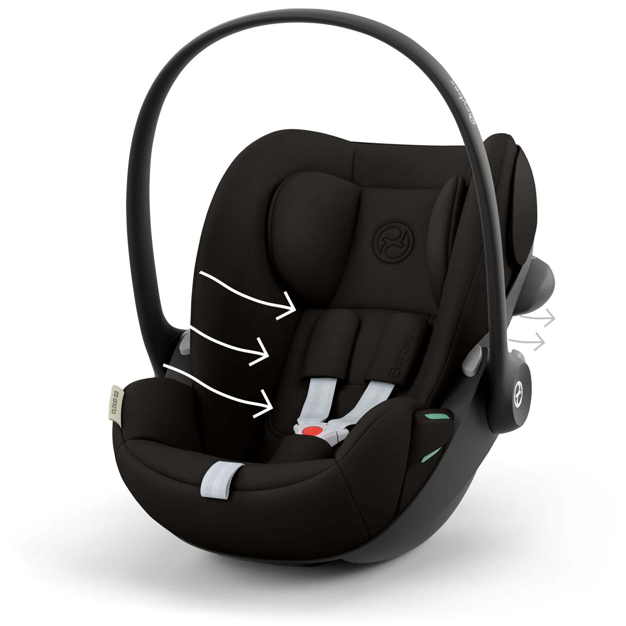 Cybex Cloud G3 Comfort i-Size Car Seat in Moon Black Baby Car Seats