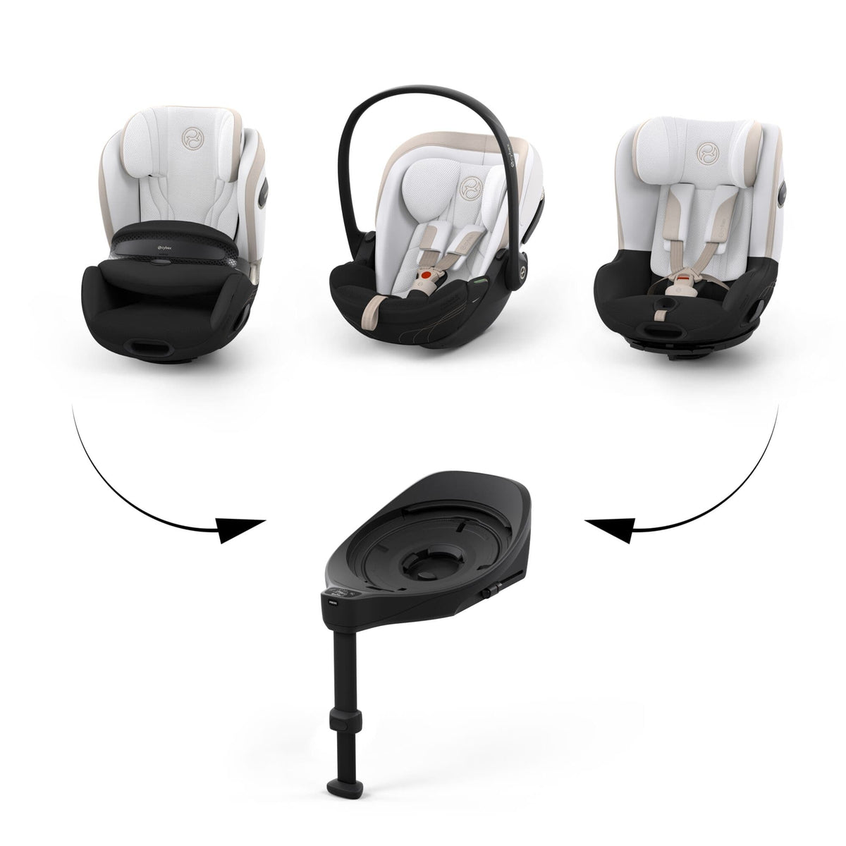 Cybex Cloud S Style Car Seat in Off White Baby Car Seats