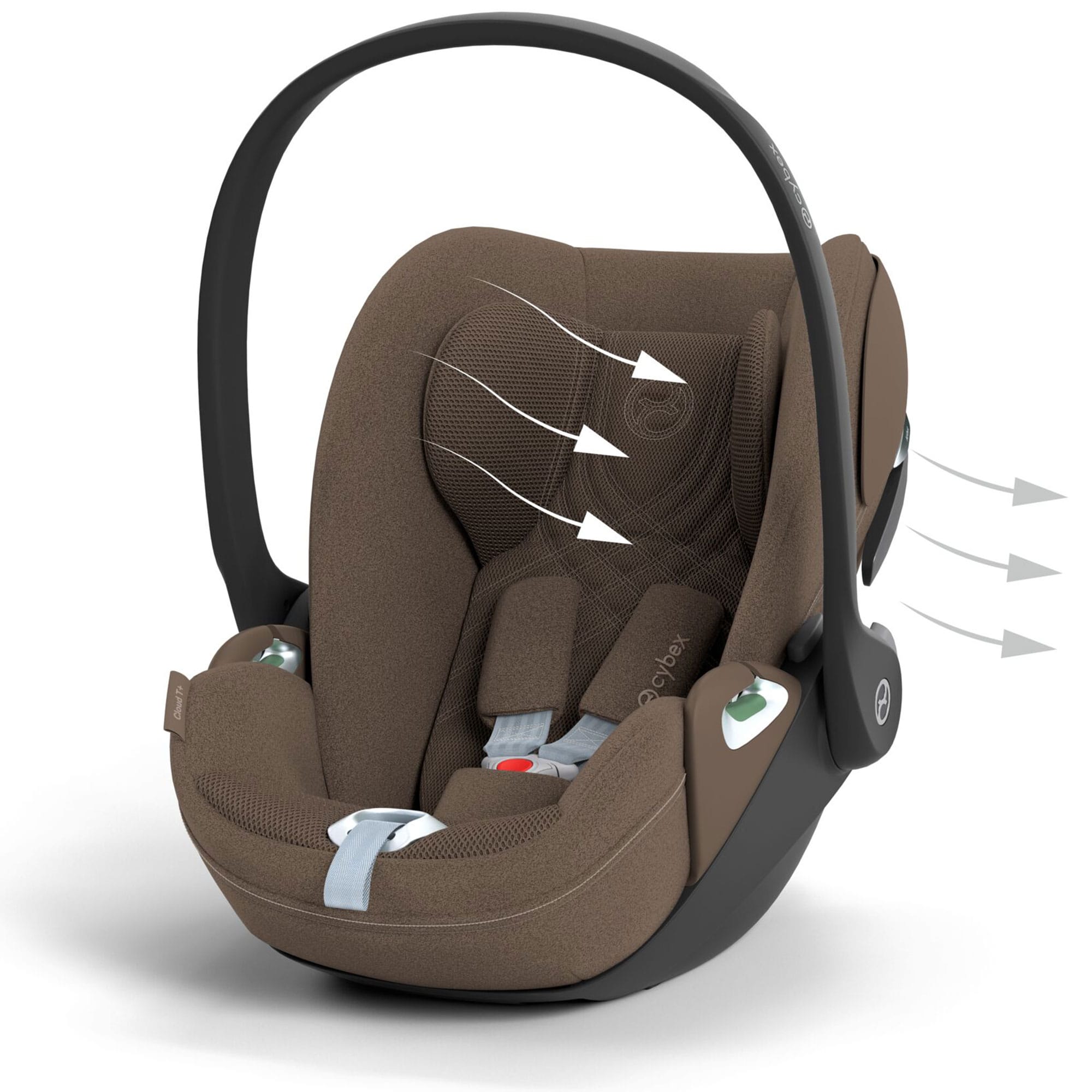 Cybex Cloud T PLUS i-Size Car Seat in Coconut Brown Baby Car Seats