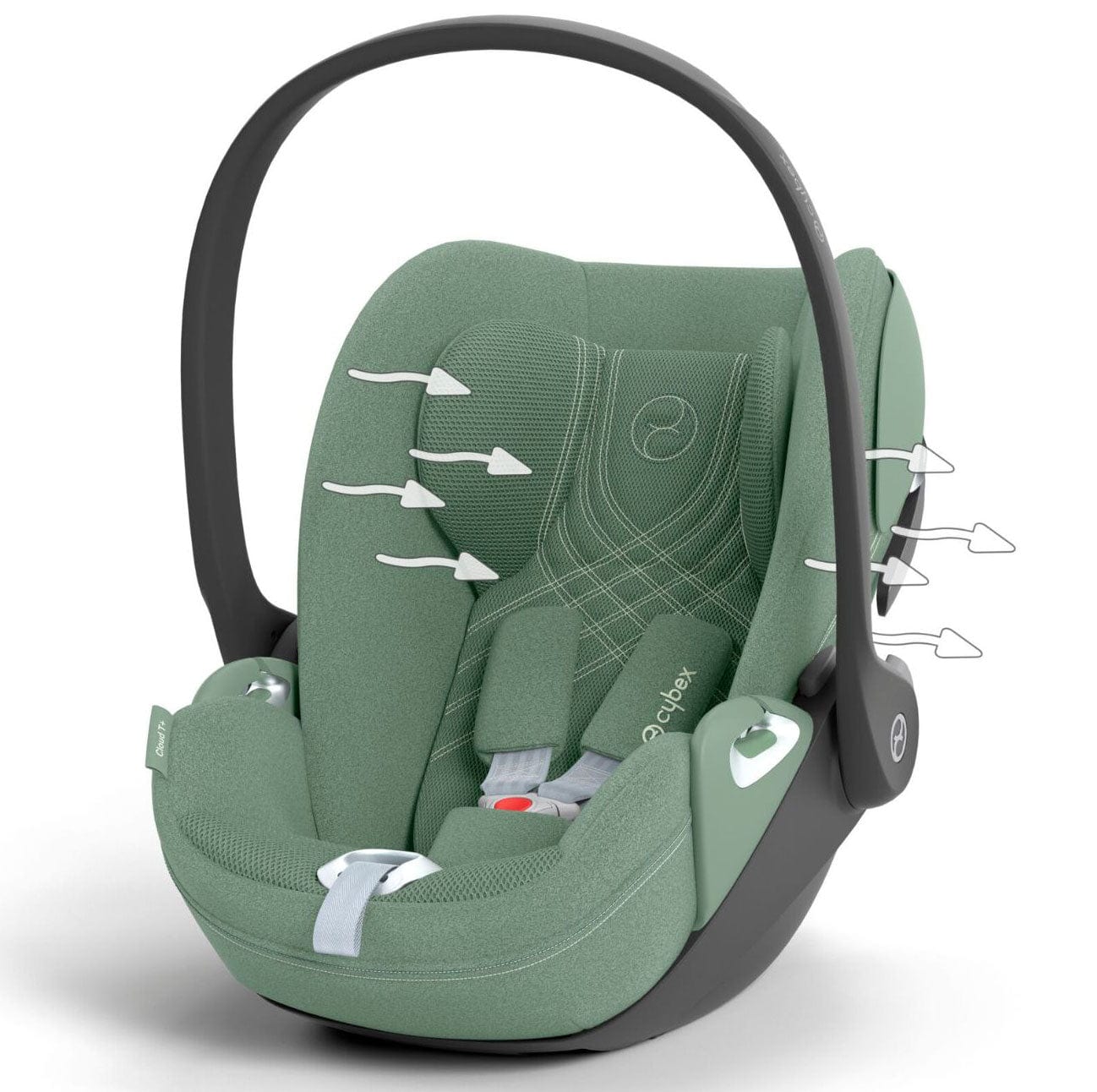 Cybex Cloud T PLUS i-Size Car Seat in Leaf Green Baby Car Seats 523000257 4063846403271