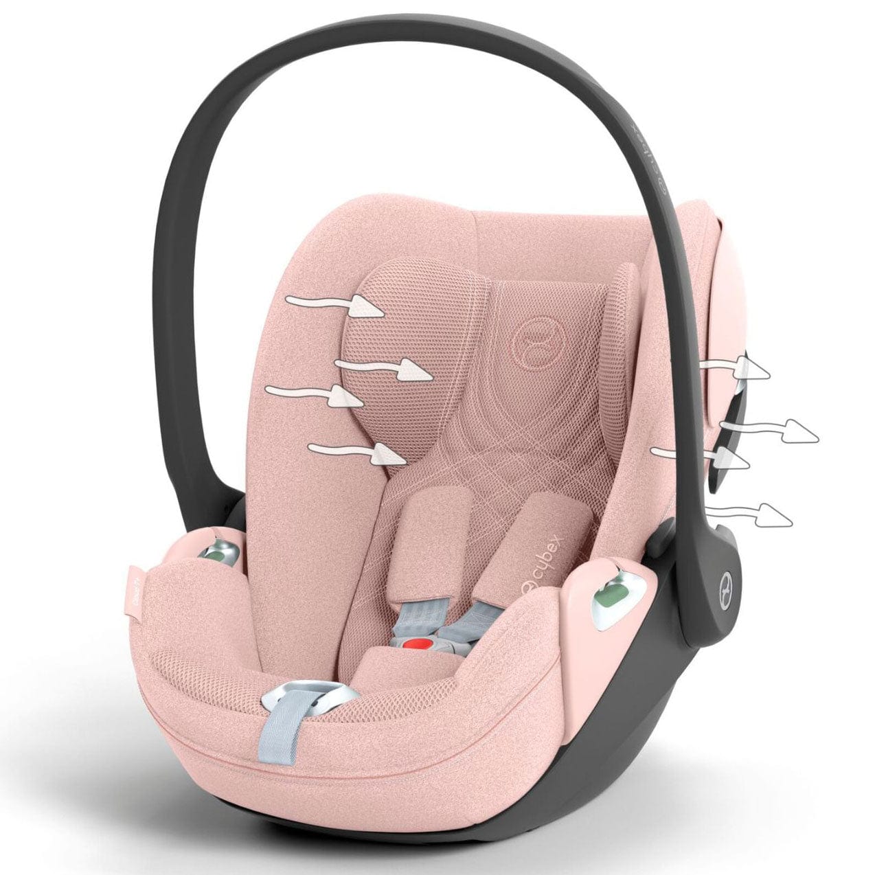 Cybex Cloud T PLUS i-Size Car Seat in Peach Pink Baby Car Seats 523000251 4063846403110