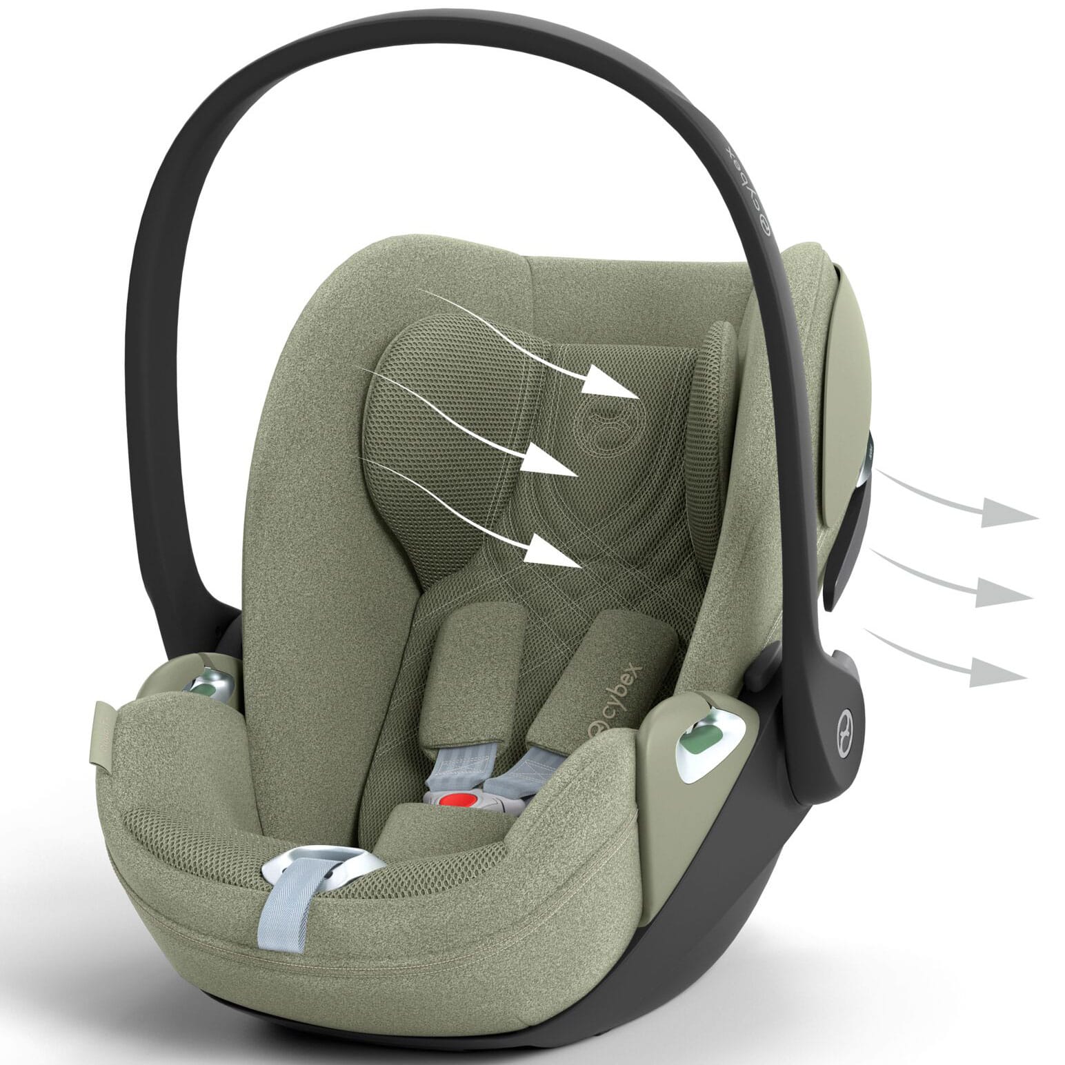 Cybex Cloud T PLUS i-Size Car Seat in Sage Green Baby Car Seats