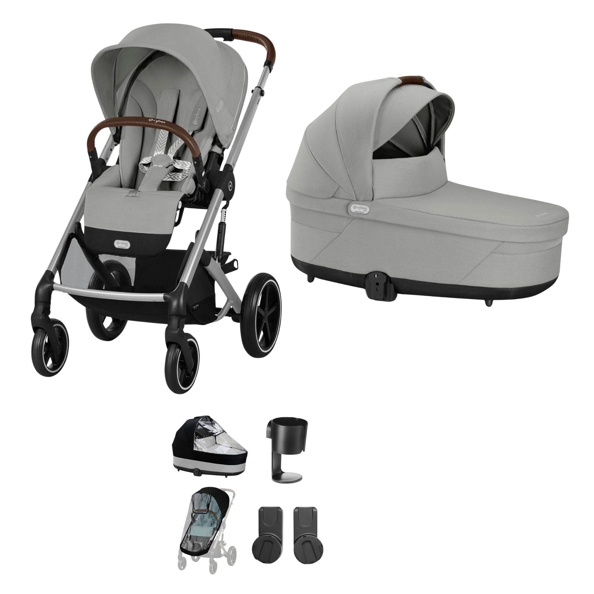 cybex balios s 2w1 Cybex Balios S Lux Essential Bundle in Silver/Stone Grey