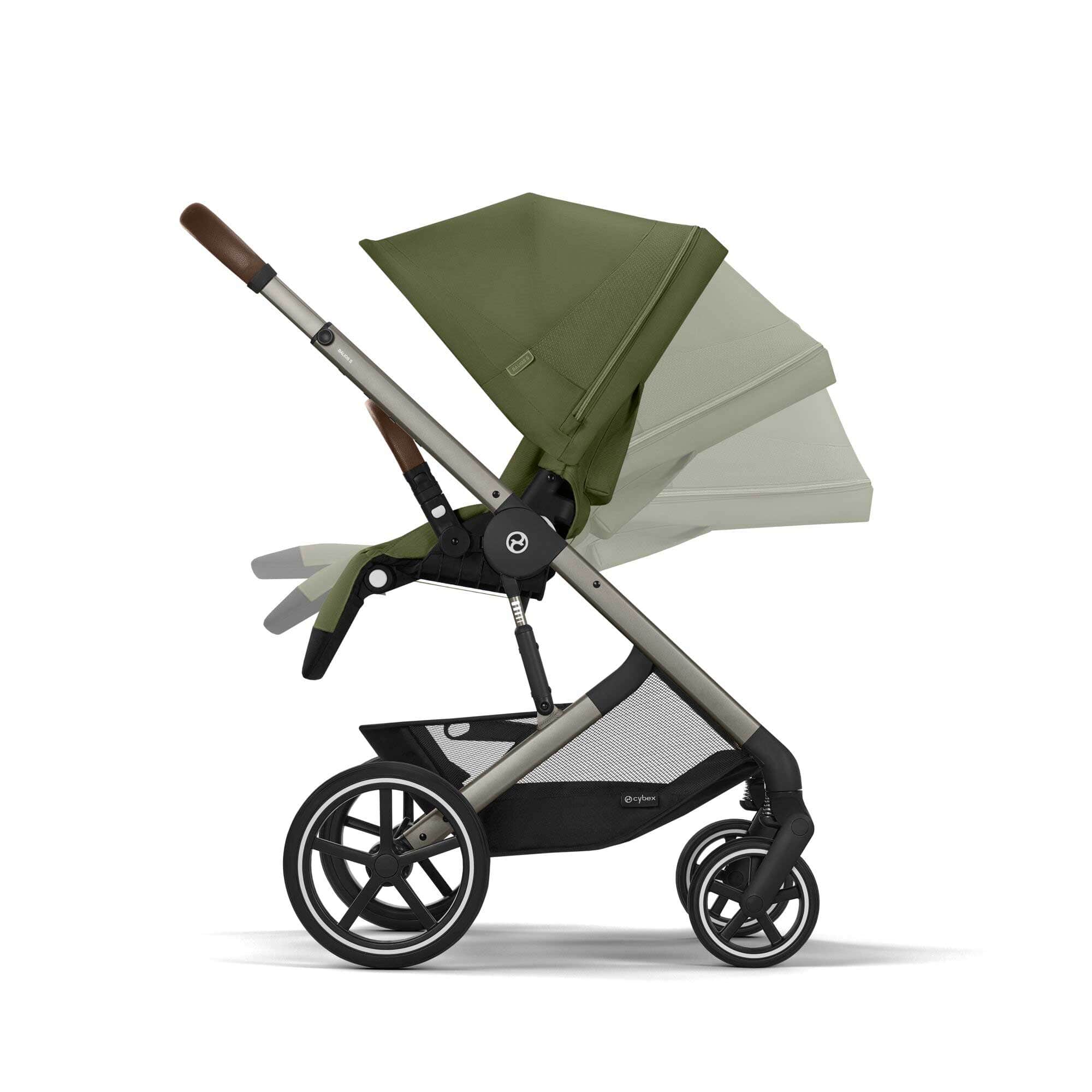 Cybex Balios S Lux Essential Bundle in Taupe/Moss Green Baby Prams