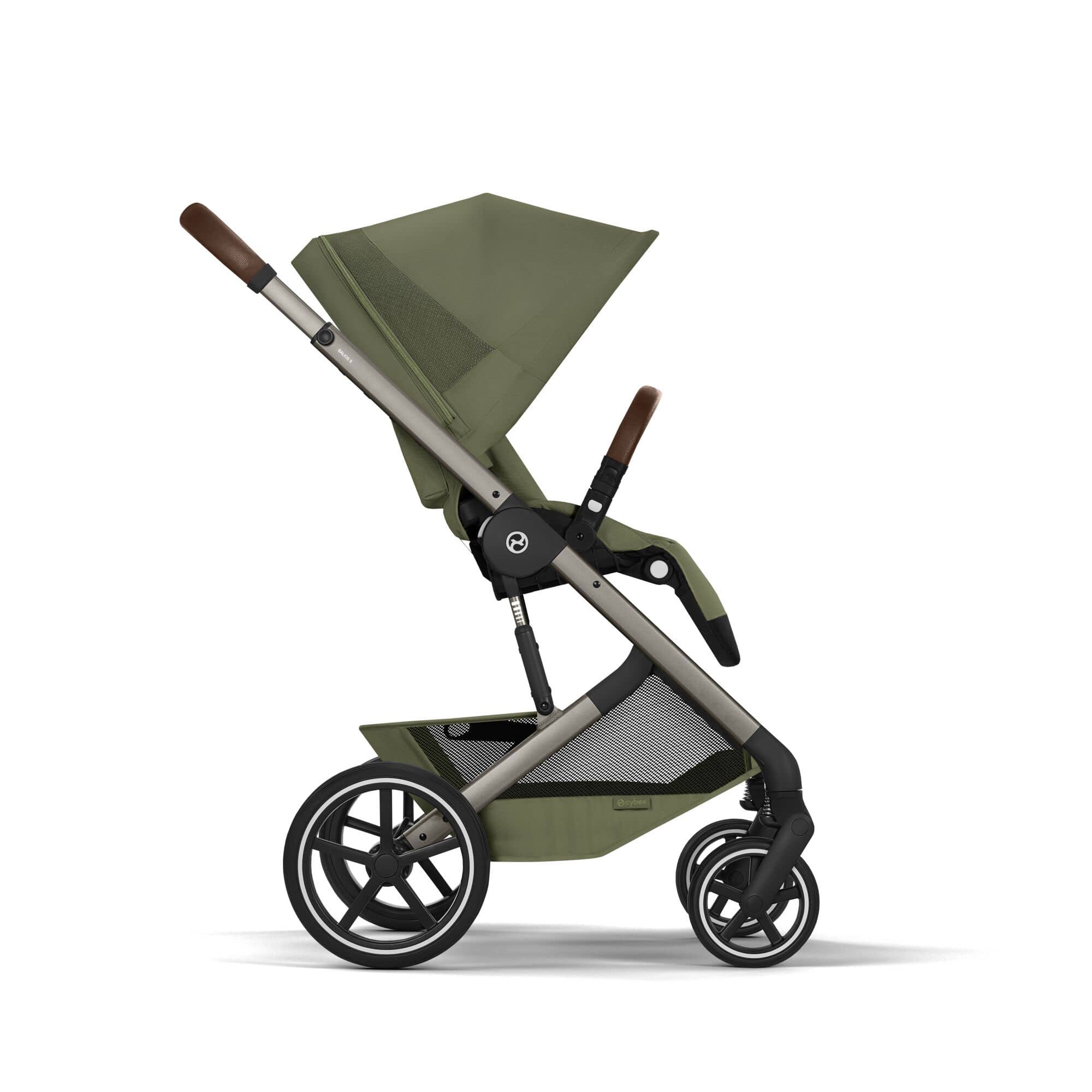Cybex Balios S Lux Foldable Carrycot Accessory Bundle in Moss Green Baby Prams