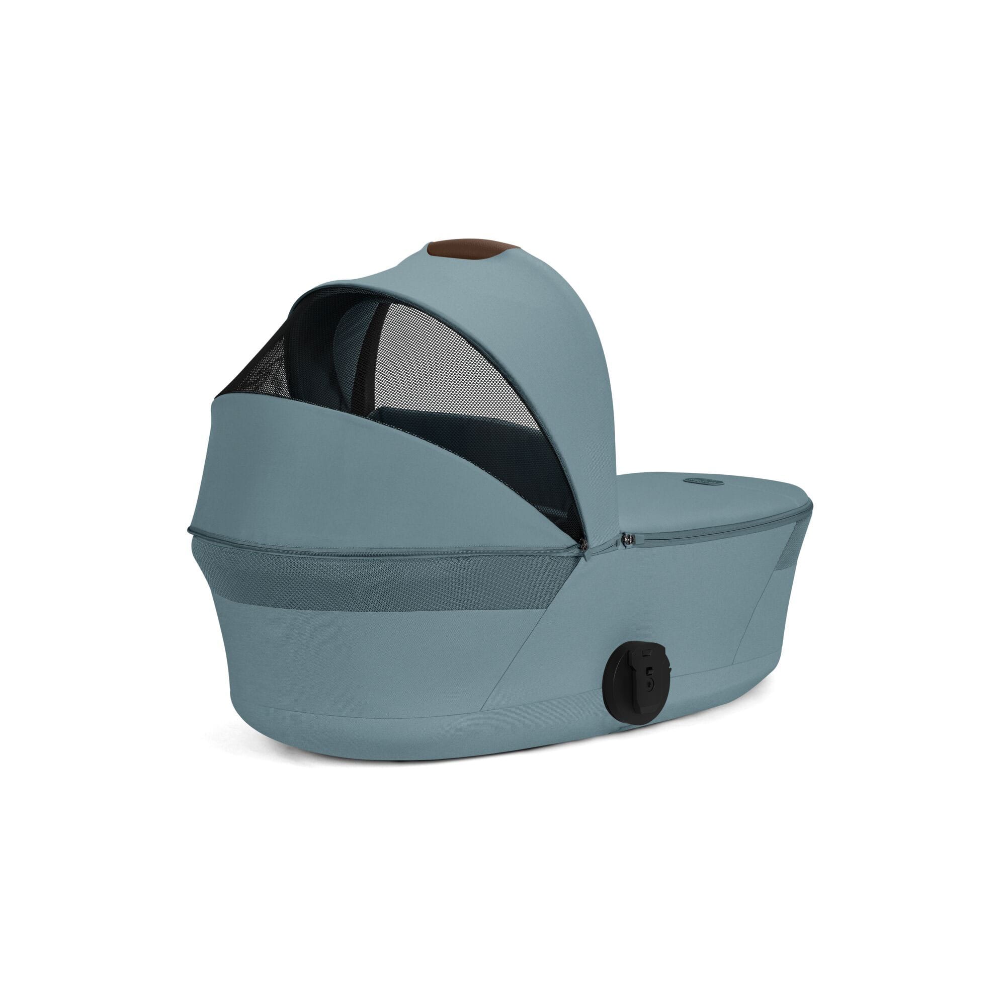 Cybex Balios S Lux Foldable Carrycot Accessory Bundle in Stormy Blue Baby Prams