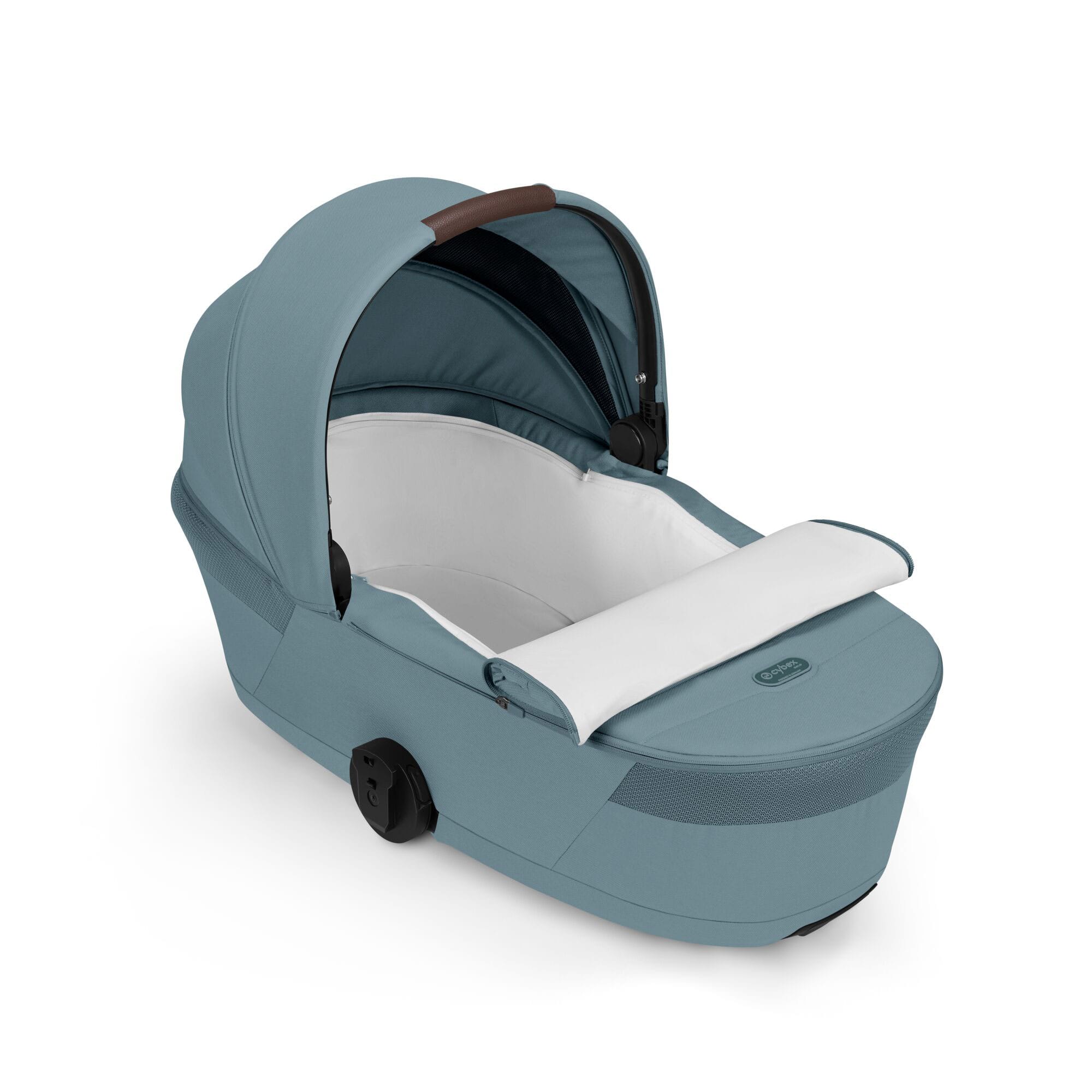 Cybex Balios S Lux Foldable Carrycot Accessory Bundle in Stormy Blue Baby Prams