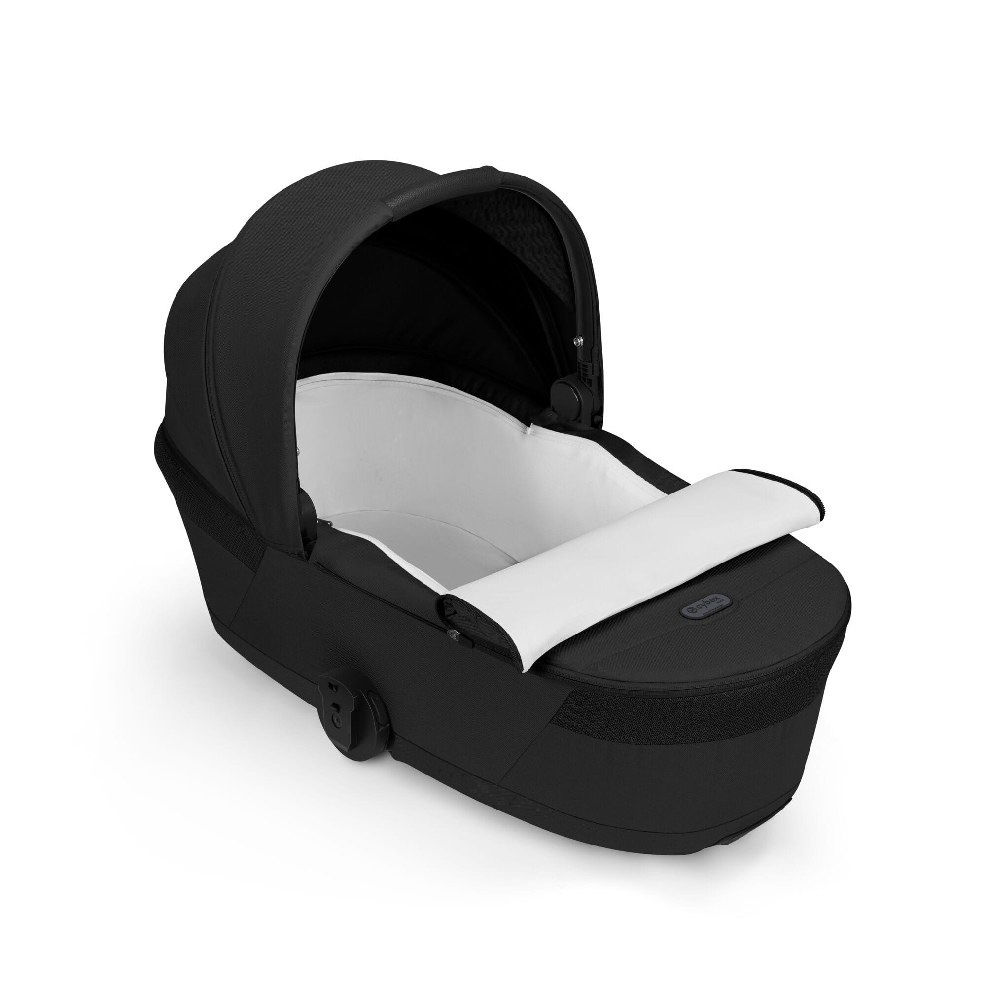 Cybex Balios S Lux Pushchair with Foldable Carrycot in Moon Black Baby Prams 526001679 4063846591633