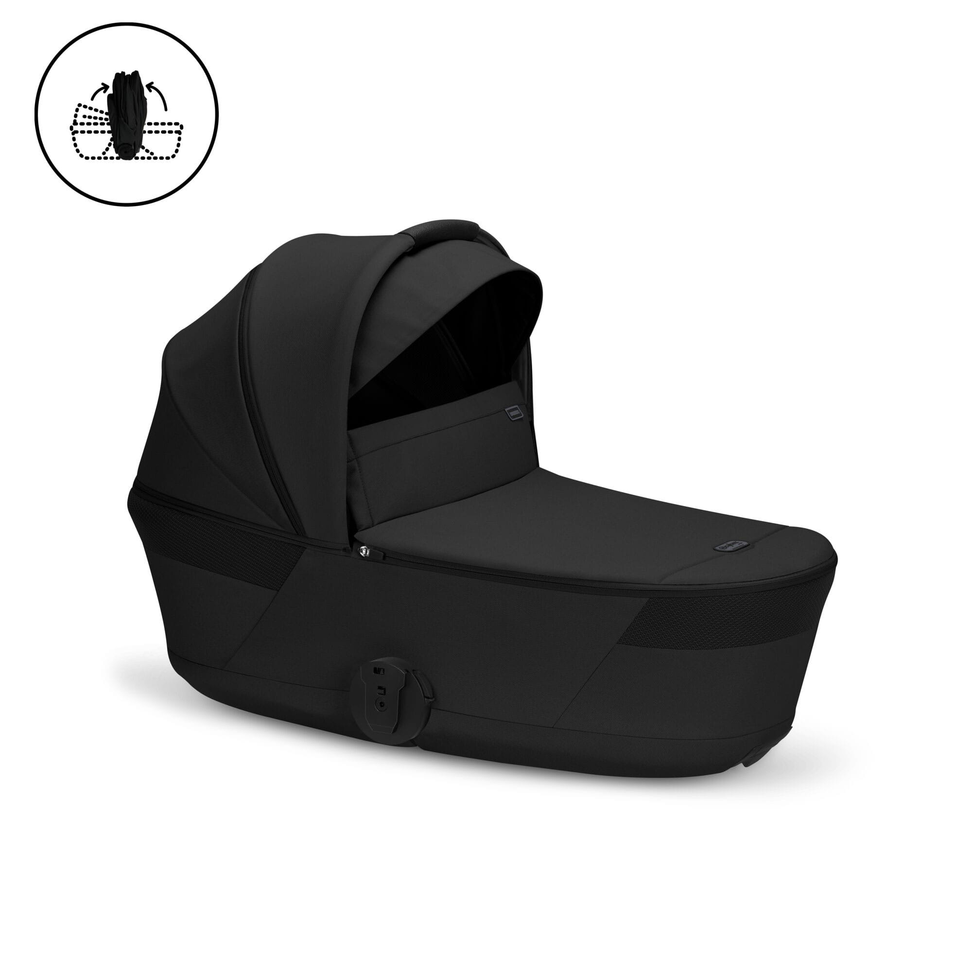 Cybex Balios S Lux Pushchair with Foldable Carrycot in Moon Black Baby Prams 526001679 4063846591633